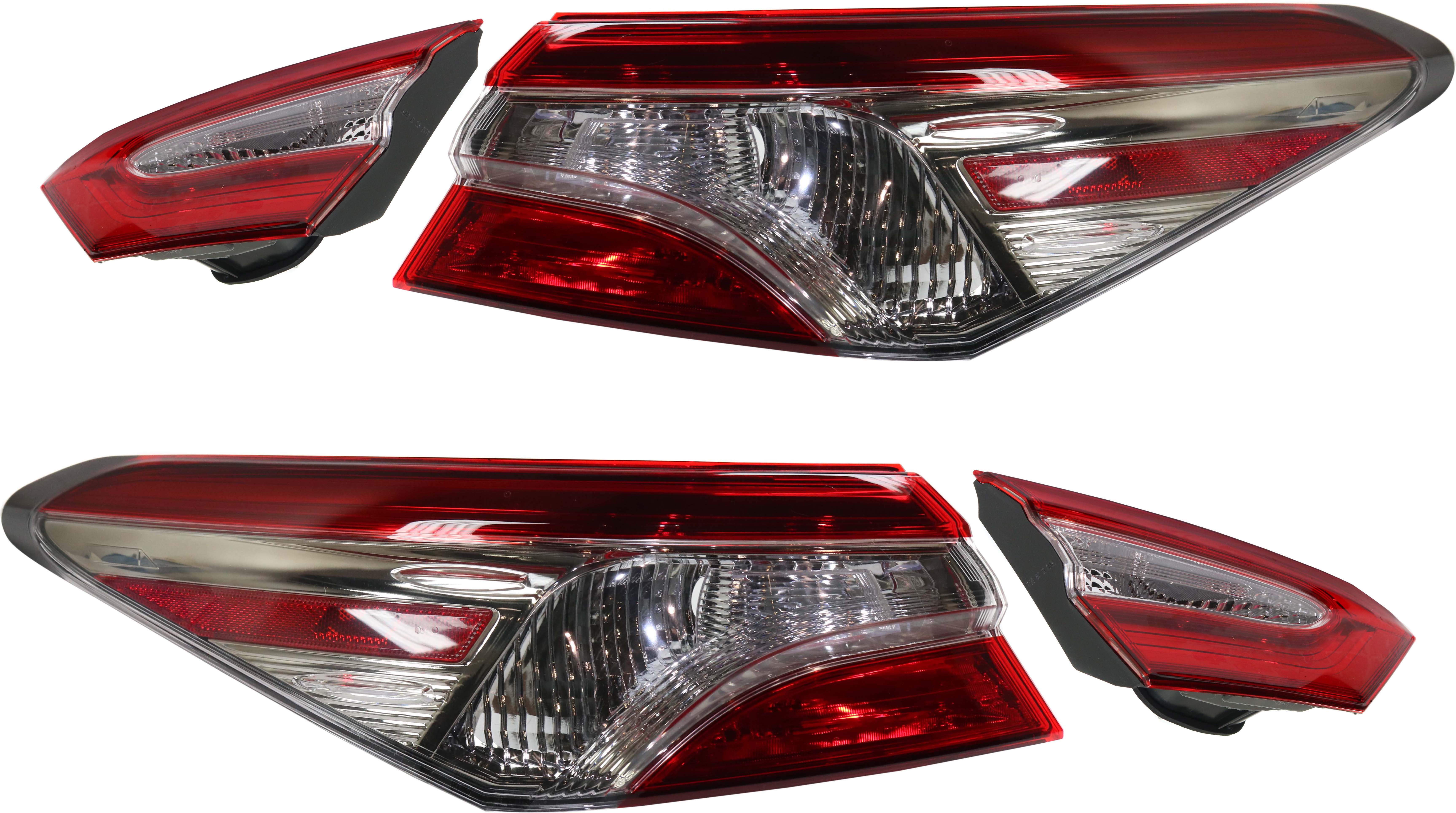 AM CAMRY 18-19 TAIL LAMP RH AND LH Inner and Outer Lens and Housing SE Model Exc. Hybrid Model Japan Built Vehicle CAPA SKU SET RT73010031Q 4 Partslink TO2802146C TO2803146C TO2804139C TO2805139C OEM 8155133710-8156133710-81581333