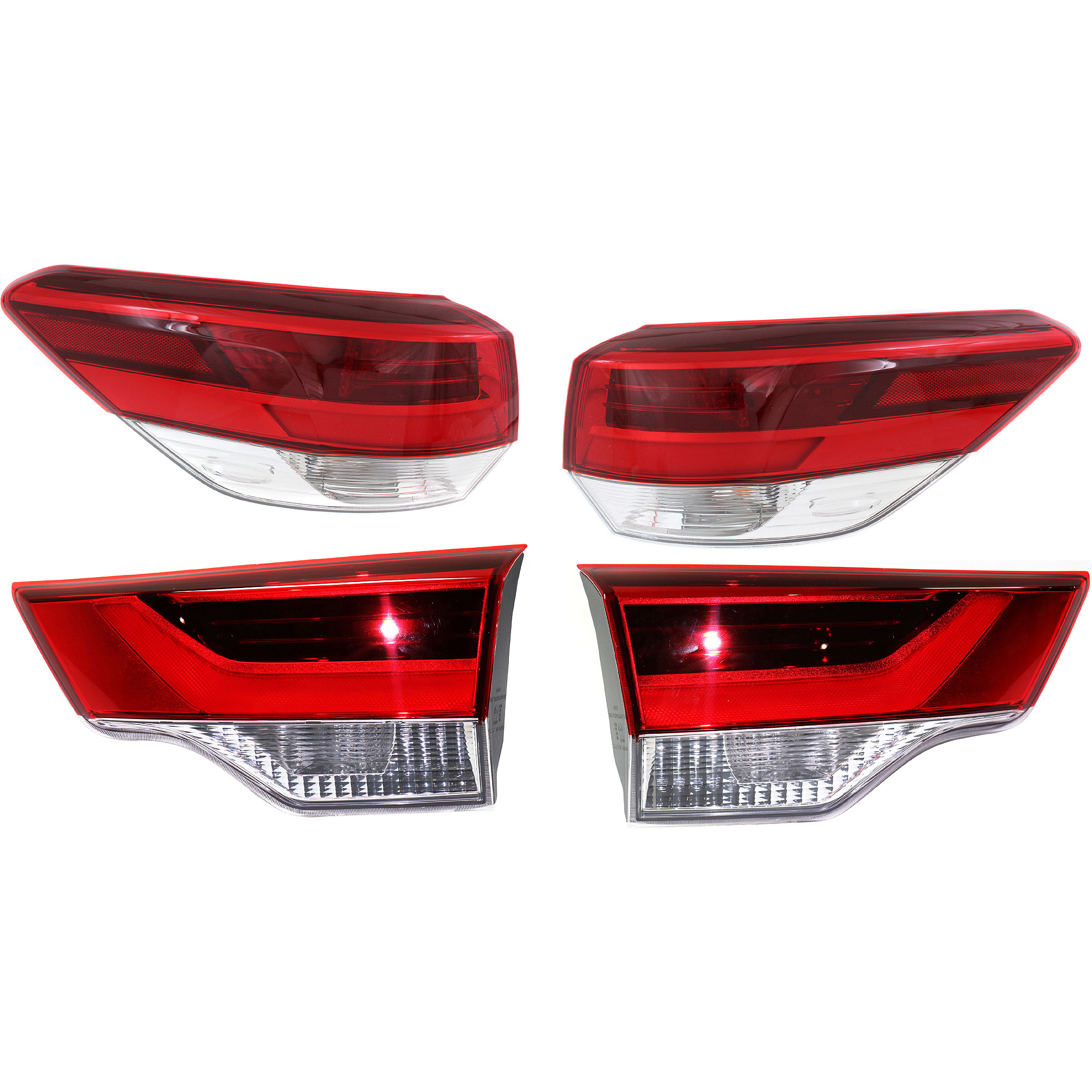 AM HIGHLANDER 17-19 TAIL LAMP RH AND LH Inner and Outer Assembly SKU SET RT73010038-4 Partslink TO2802139 TO2803139 TO2804132 TO2805132 OEM 815500E160-815600E160-815800E1