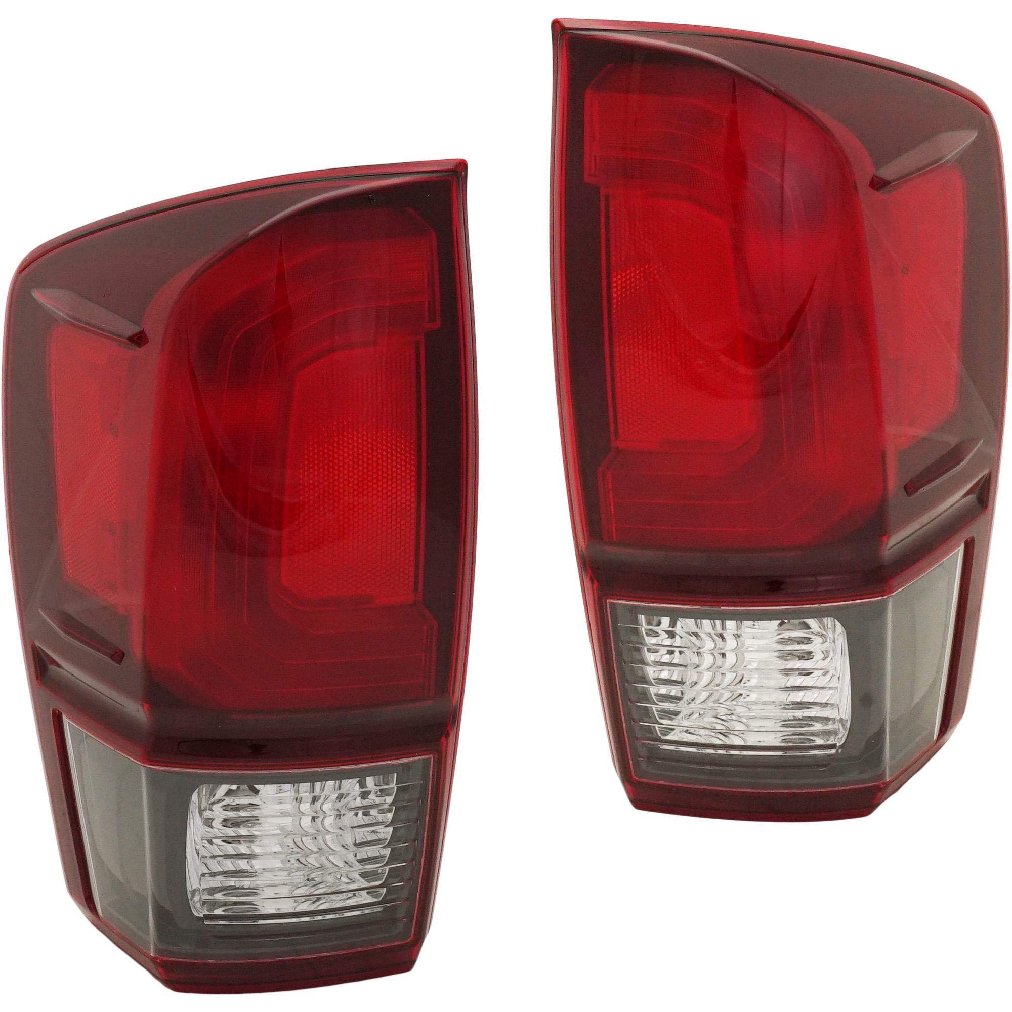 AM TACOMA 18-23 TAIL LAMP RH AND LH Assembly Halogen Red Smoked Lens Base SR SR5 TRD Off Road TRD Sport 18-19 Models SKU SET RT73010043 Partslink TO2801203 TO2800203 OEM 8155004181-8156004181