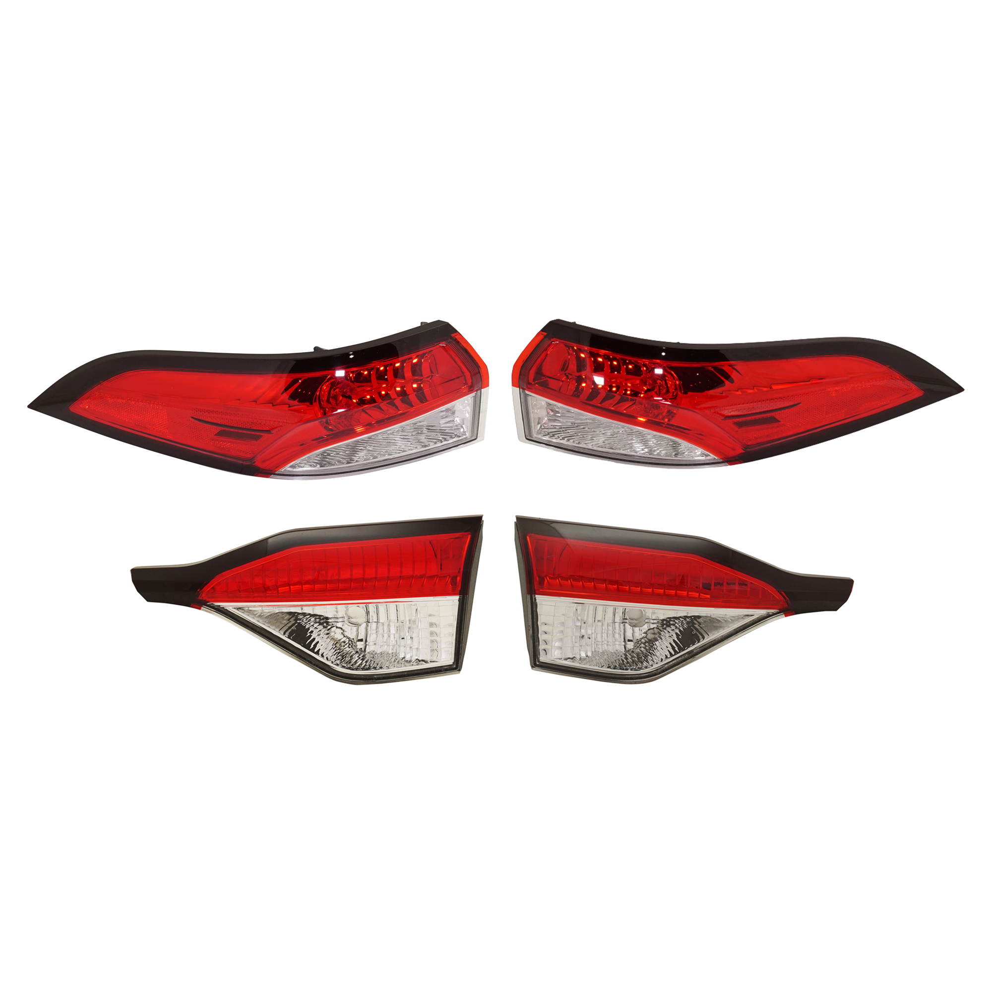 AM COROLLA 20-22 TAIL LAMP RH AND LH Inner and Outer Halogen Lens and Housing L LE SE Models Sedan Japan Built Vehicle SKU SET RT73010063-4 Partslink TO2802150 TO2803150 TO2804149 TO2805149 OEM 8155112D10-8156112D10-81581122
