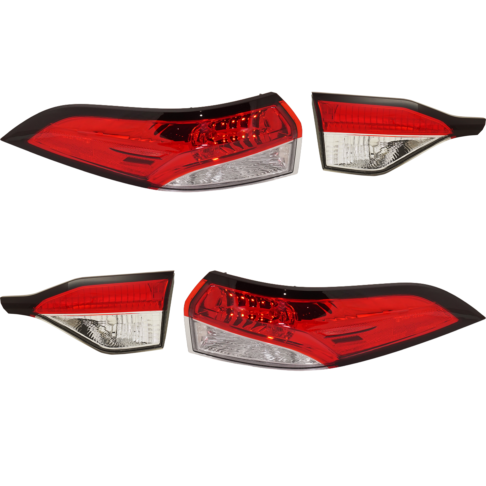 AM COROLLA 20-22 TAIL LAMP RH AND LH Inner and Outer Halogen Lens and Housing L LE SE Models Sedan Japan Built Vehicle CAPA SKU SET RT73010063Q 4 Partslink TO2802150C TO2803150C TO2804149C TO2805149C OEM 8155112D10-8156112D10-81581122
