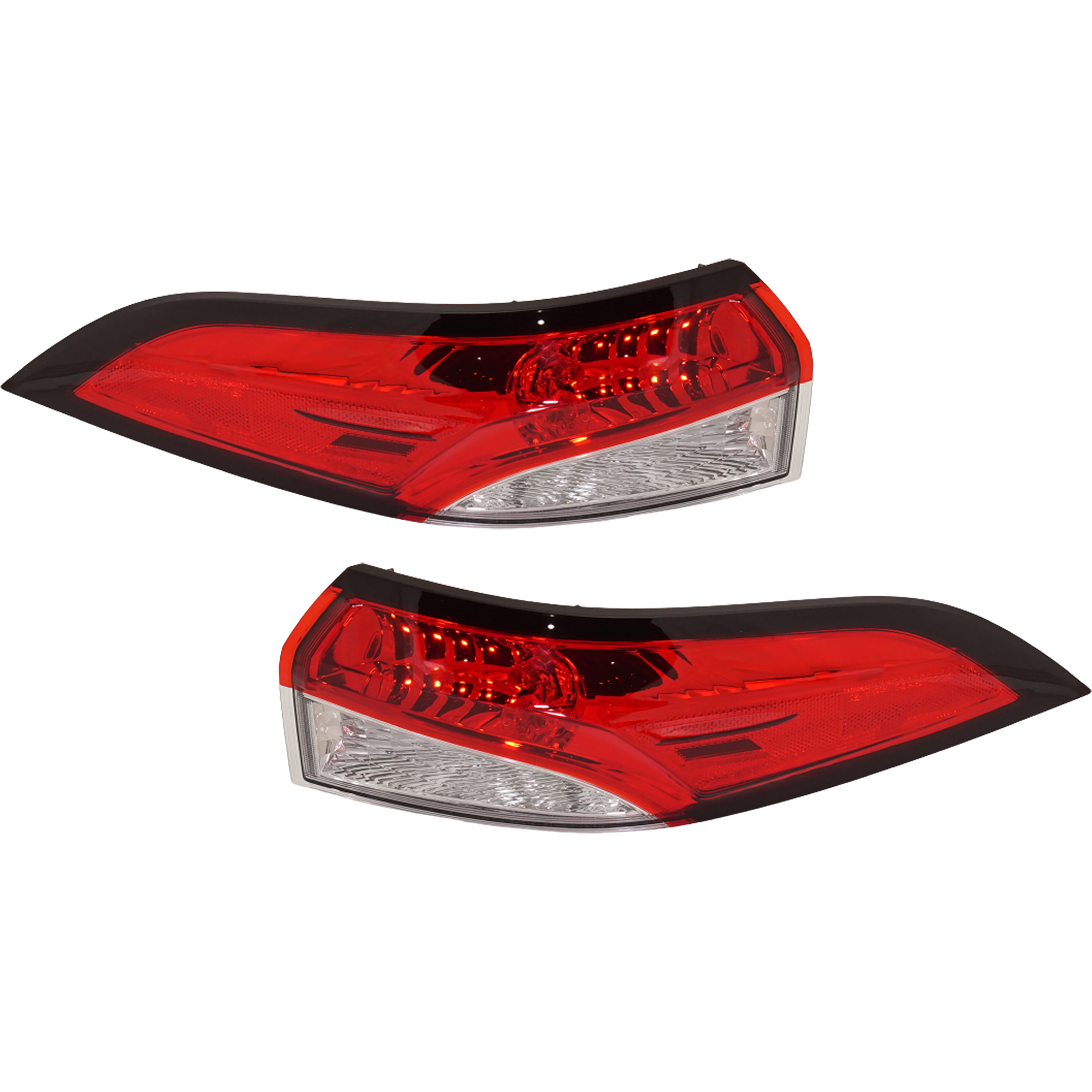AM COROLLA 20-22 TAIL LAMP RH AND LH Outer Clear Red Lens CAPA SKU SET RT73010067Q Partslink TO2804149C TO2805149C OEM 8155112D10-8156112D10