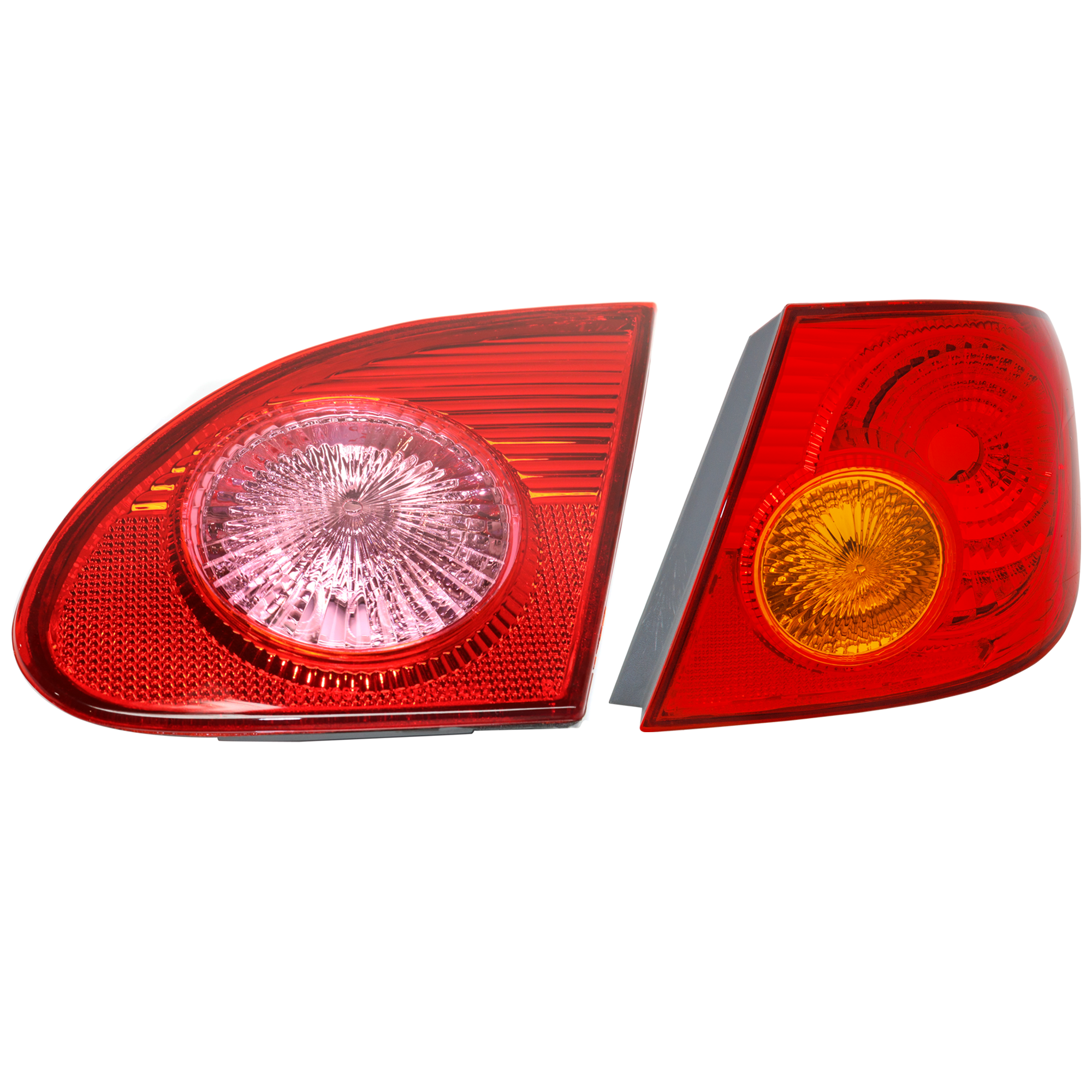 AM COROLLA 03-04 TAIL LAMP RH Inner and Outer Lens and Housing SKU SET RT73010117 A Partslink TO2819122 TO2887102 OEM 8155002200 PFM 8155102200-8167