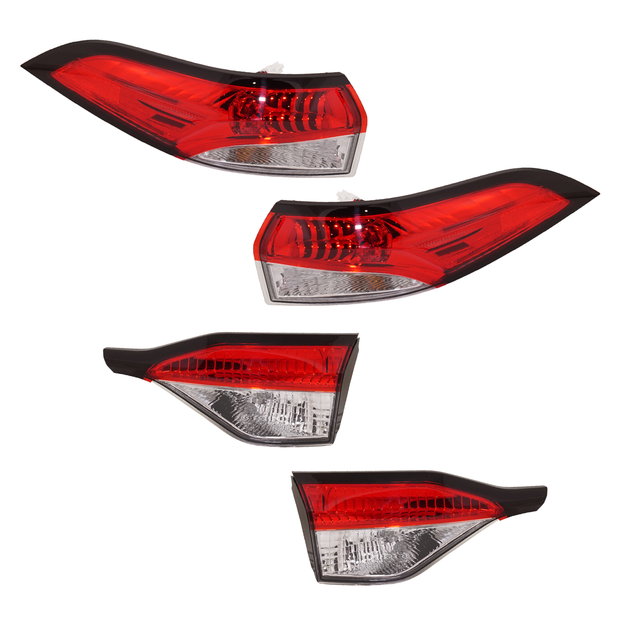 AM COROLLA 20-22 TAIL LAMP RH AND LH Inner and Outer Assembly North America Built Vehicle Sedan SKU SET RT73010127-4 Partslink TO2802154 TO2803154 TO2804154 TO2805154 OEM 8155002C60-8156002C10-8158002B