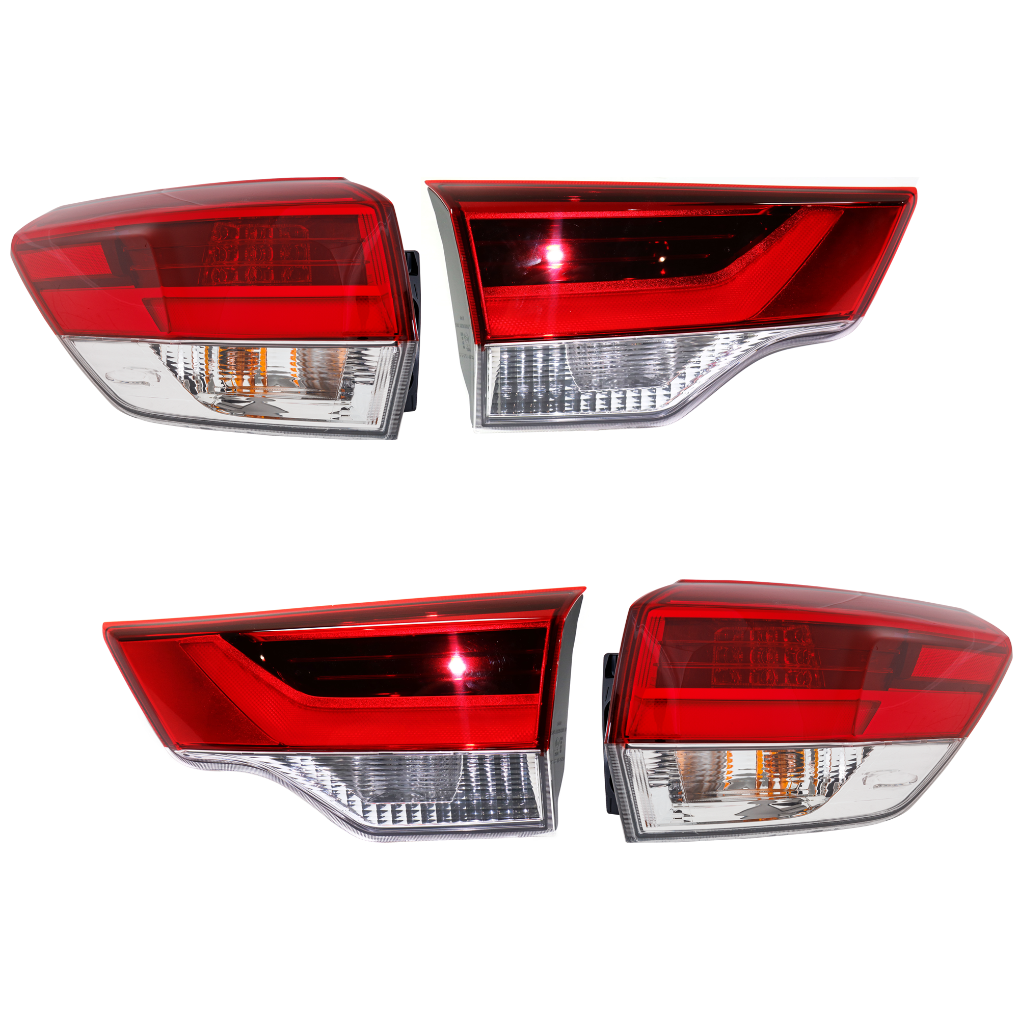AM HIGHLANDER 17-19 TAIL LAMP RH AND LH Inner and Outer Assembly Halogen SKU SET RT73010143-4 Partslink TO2802139 TO2803139 OEM 815500E160-815600E160-815800E1