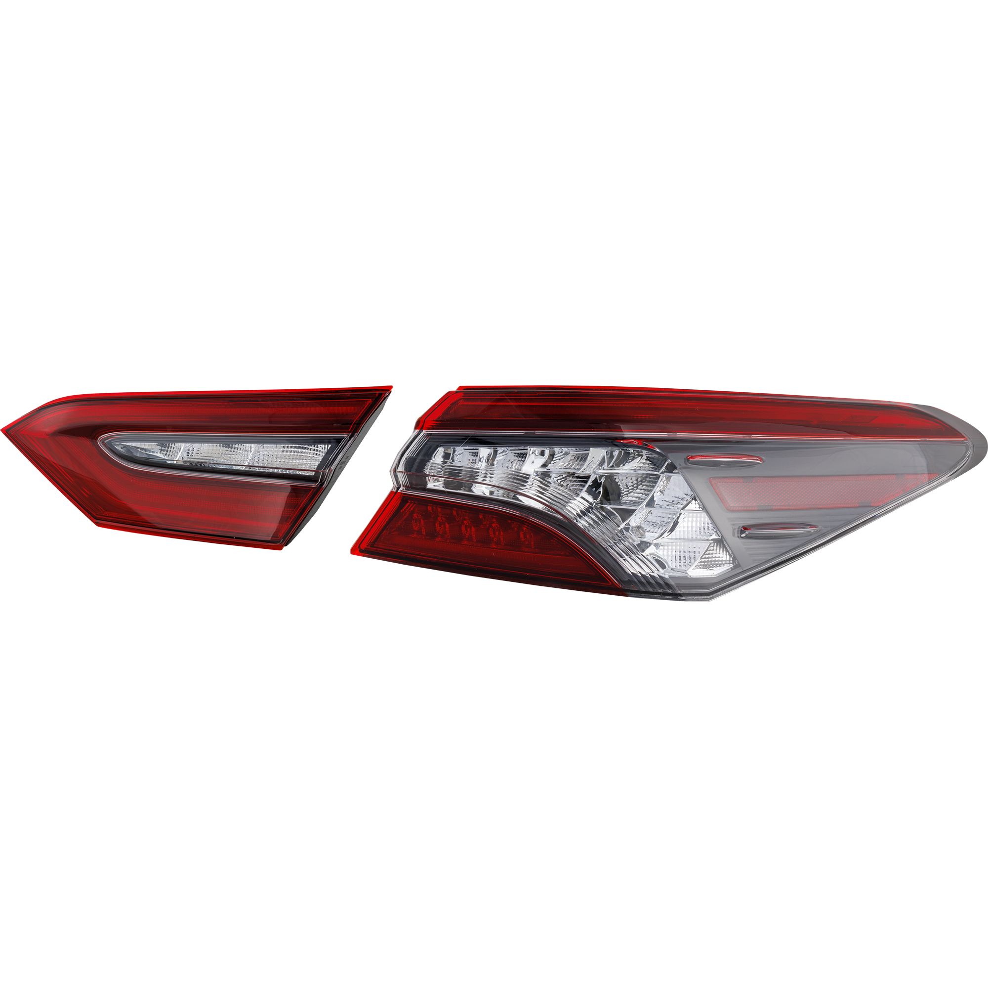 AM CAMRY 21-24 TAIL LAMP RH Inner and Outer Assembly Halogen XLE XSE w o TRD Package Hybrid XLE XSE Models North America Built Vehicle SKU SET RT73010147 A Partslink TO2803160 TO2805158 OEM 8155006A30-8158006870