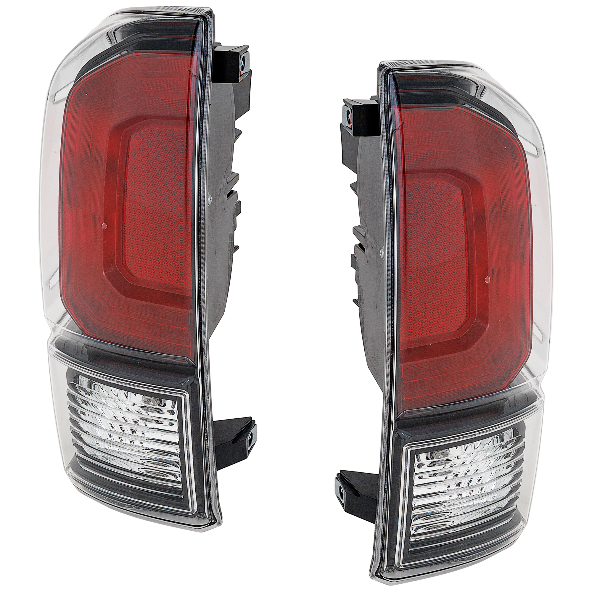 AM TACOMA 20-23 TAIL LAMP RH AND LH Assembly Halogen w Black Bezel CAPA SKU SET RT73010207AQ Partslink TO2800207C TO2801207C OEM 8155004230-8156004230