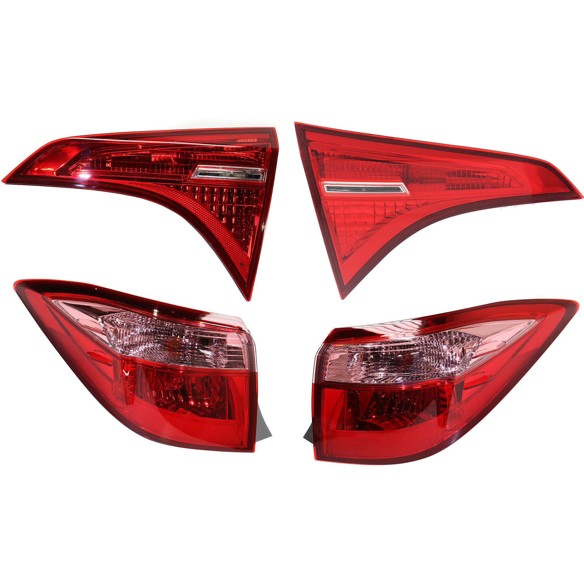 AM COROLLA 17-19 TAIL LAMP RH AND LH Inner and Outer Assembly SKU SET RT73130001-4 Partslink TO2802136 TO2803136 TO2804130 TO2805130 OEM 8155002B00-8156002B00-8158002A