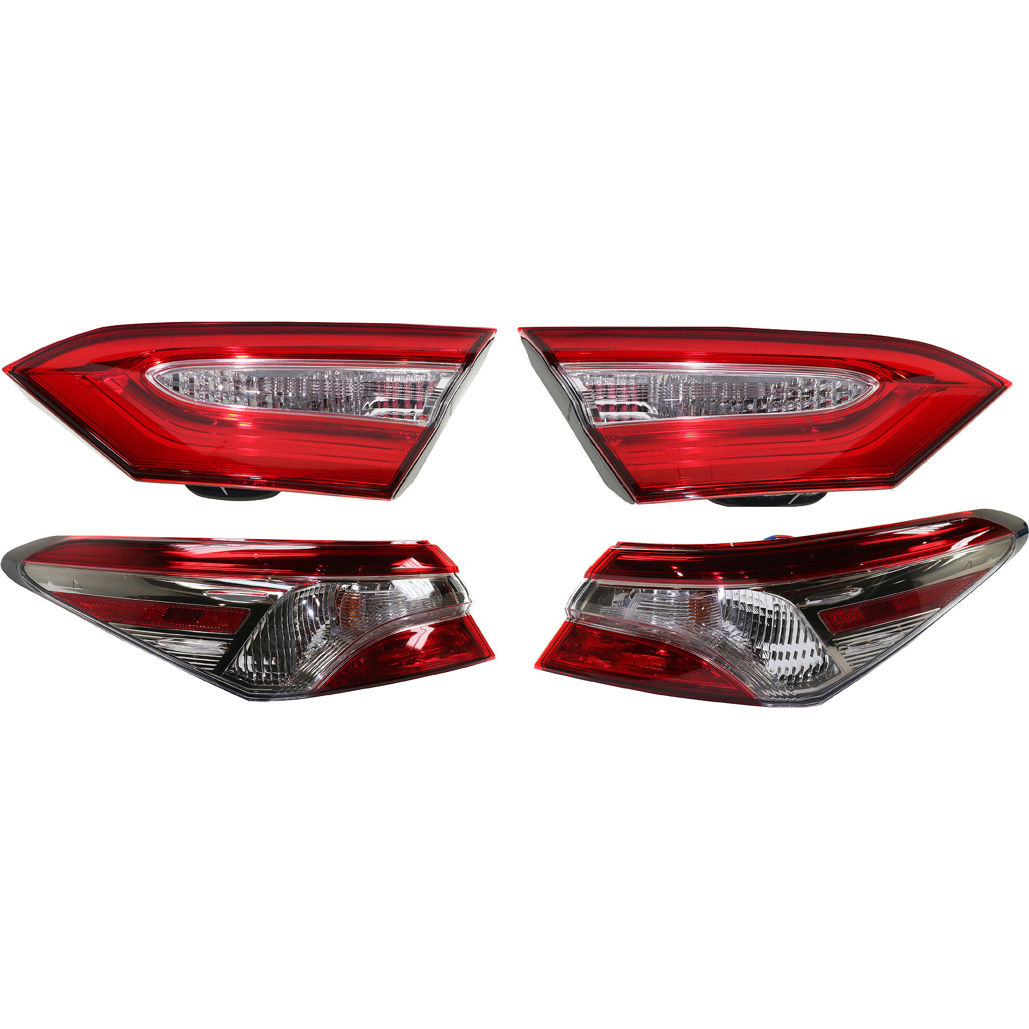 AM CAMRY 18-20 TAIL LAMP RH AND LH Inner and Outer Halogen Assembly CAPA SKU SET RT73130003Q 4 Partslink TO2802140C TO2803140C TO2804135C TO2805135C OEM 8155006840-8156006840-81580066