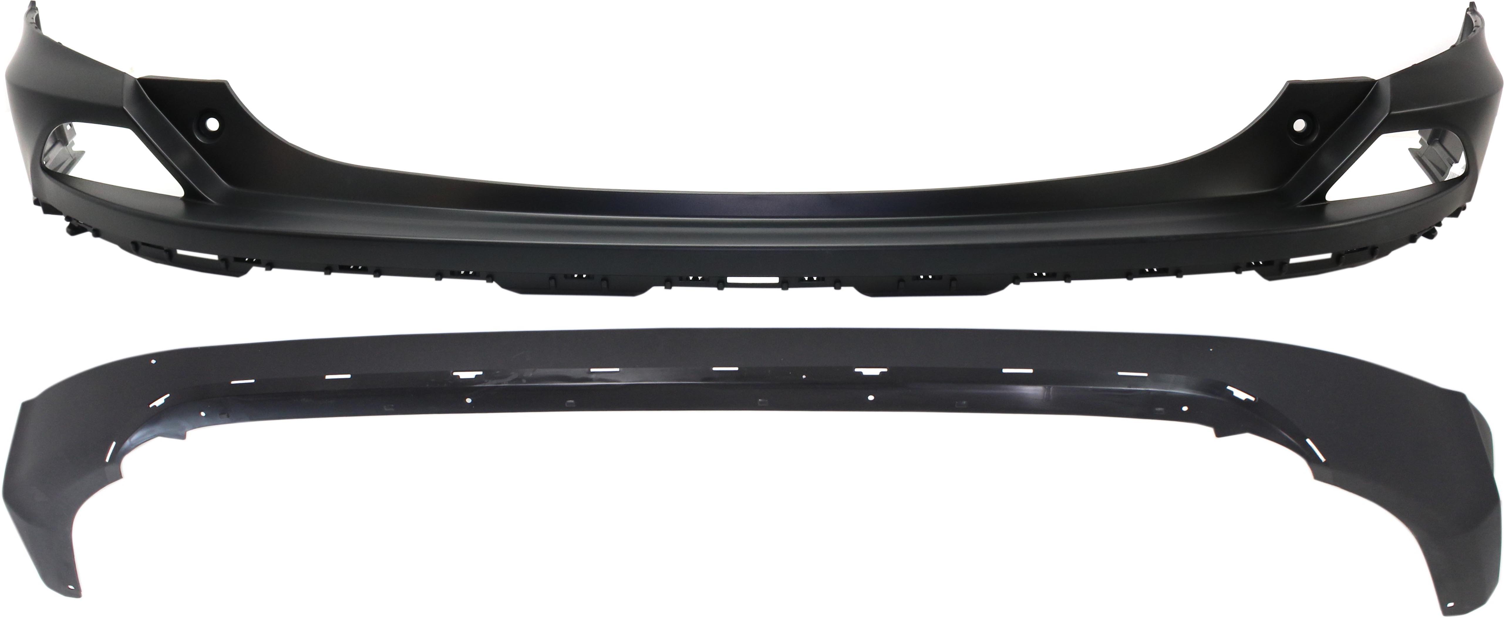 AM RAV4-16-18 REAR BUMPER COVER Upper and Lower w o Parking Aid Snsr Holes SKU SET RT76010003-2 Partslink TO1114102 TO1115106 OEM 521590R914-521690R010