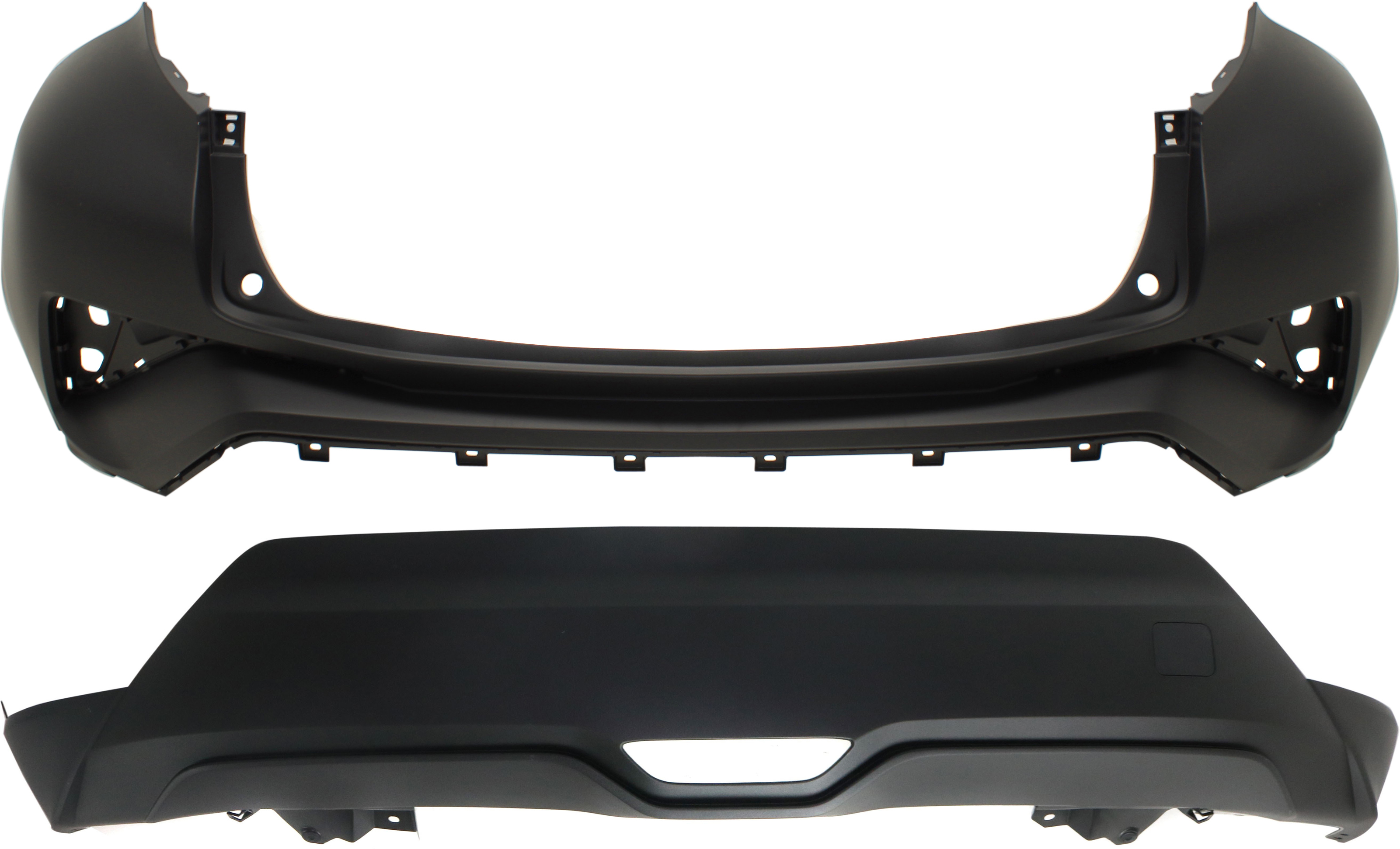 AM C HR 18-19 REAR BUMPER COVER Upper and Lower SKU SET RT76010018P 2 Partslink TO1100329 TO1115111 OEM 52159F4907-52453F4011