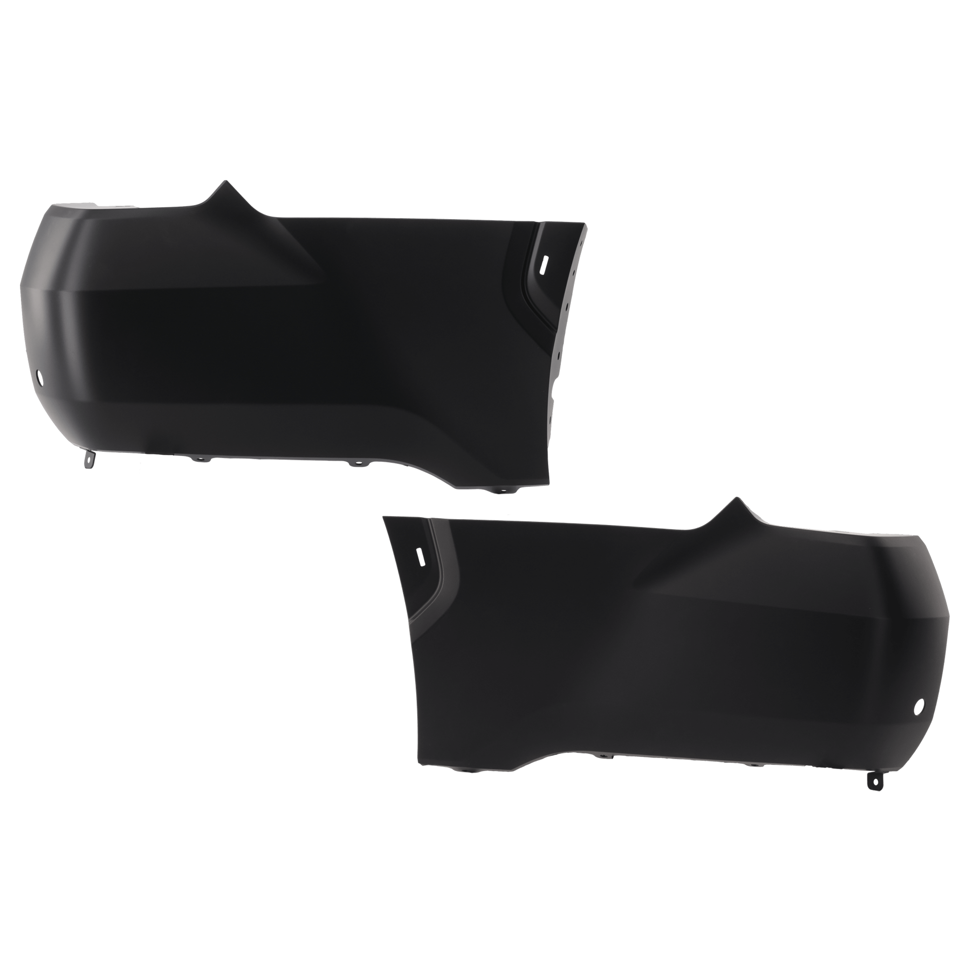 AM TUNDRA 22-25 REAR BUMPER COVER RH AND LH Outer Primed w Flare Holes w Parking Aid Sensor Holes SKU SET RT76010077P Partslink TO1116117 TO1117117 OEM 521610C900-521620C900