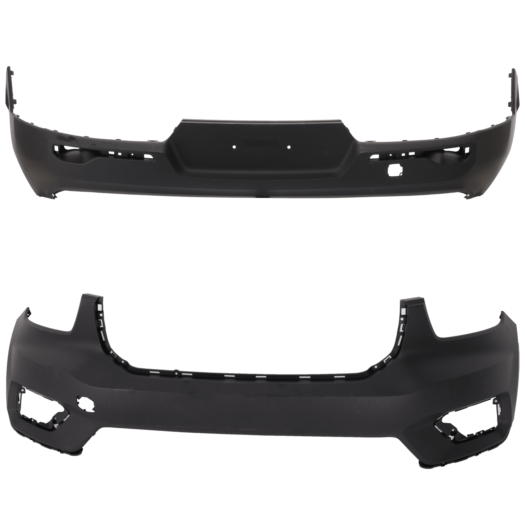 AM XC40-19-22 FRONT AND REAR BUMPER COVER Front Primed Rear Textured SKU SET RV01030035P C Partslink VO1000242 VO1100190 OEM 32219798-36011870-36010630-397