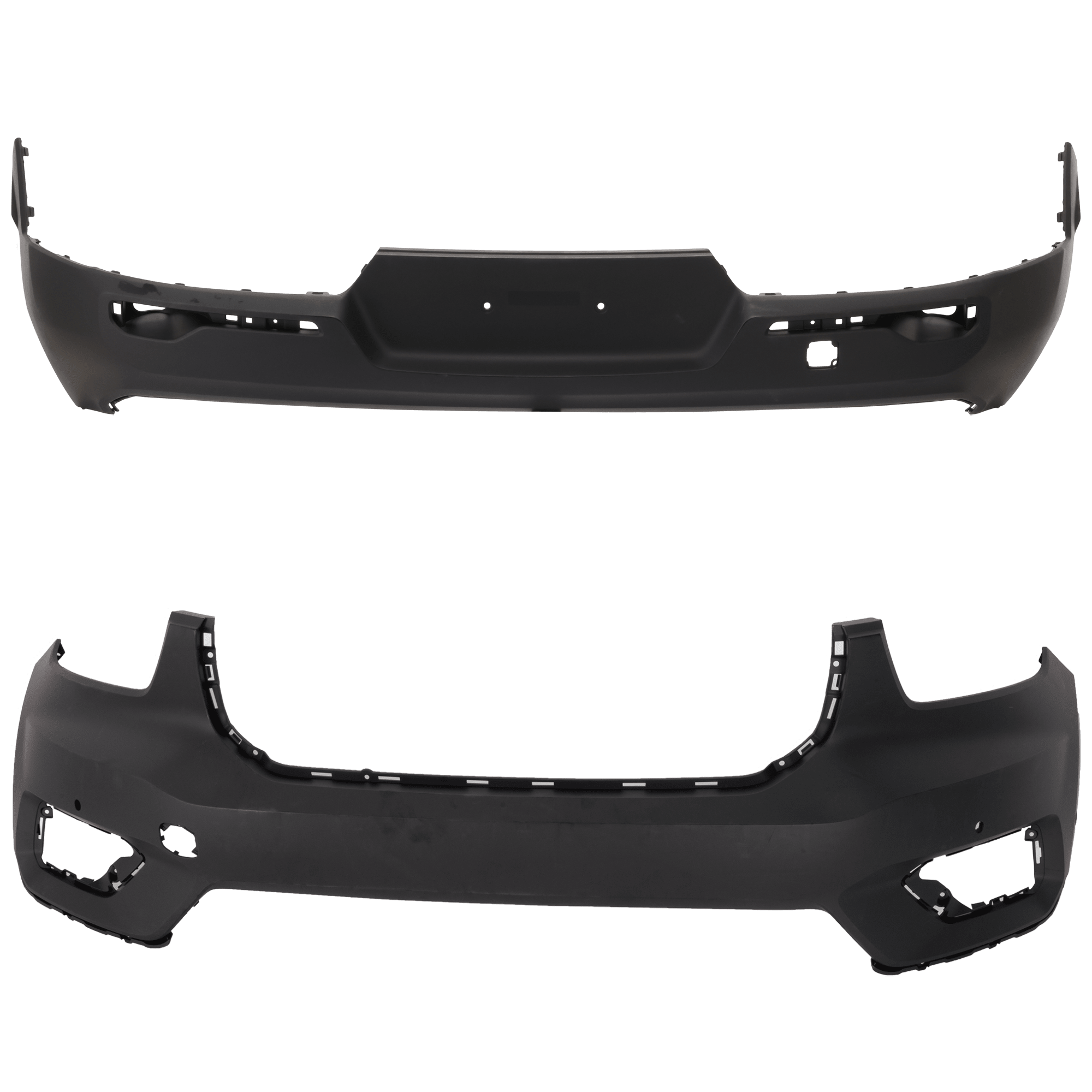 AM XC40-19-22 FRONT AND REAR BUMPER COVER Front Primed Rear Textured SKU SET RV01030041P C Partslink VO1000243 VO1100190 OEM 32219798-36011870-36010672-397