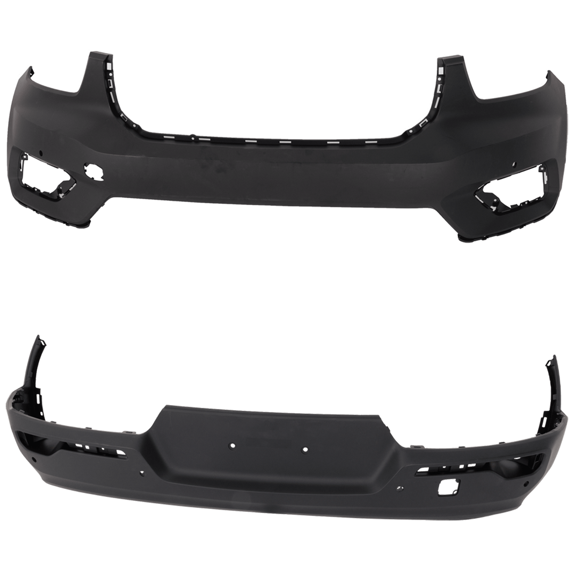AM XC40-19-22 FRONT AND REAR BUMPER COVER Front Primed Rear Textured CAPA SKU SET RV01030041PQ A Partslink VO1000243C VO1100185C OEM 36010672-397909540-36011866
