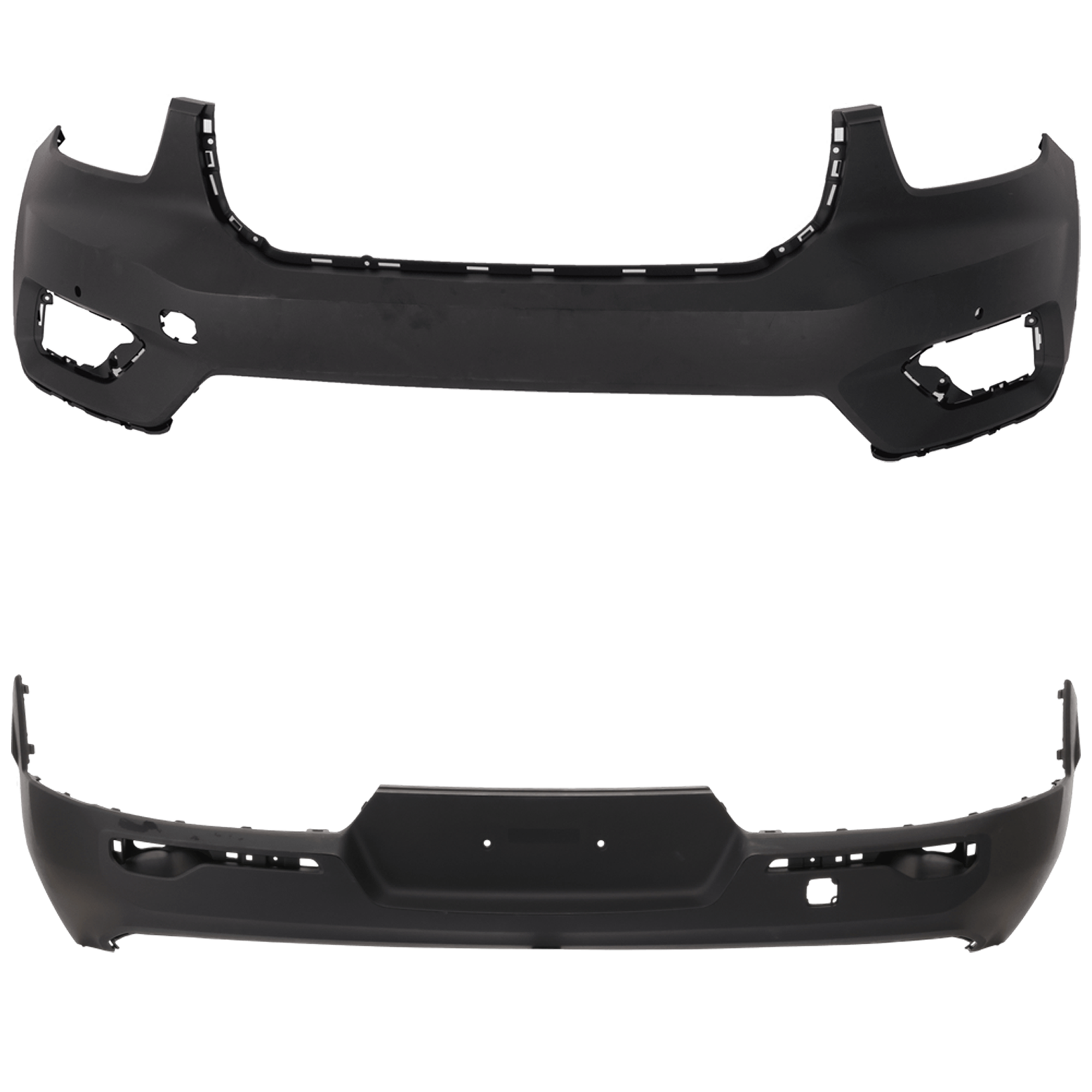 AM XC40-19-22 FRONT AND REAR BUMPER COVER Front Primed Rear Textured CAPA SKU SET RV01030041PQ C Partslink VO1000243C VO1100190C OEM 32219798-36011870-36010672-397