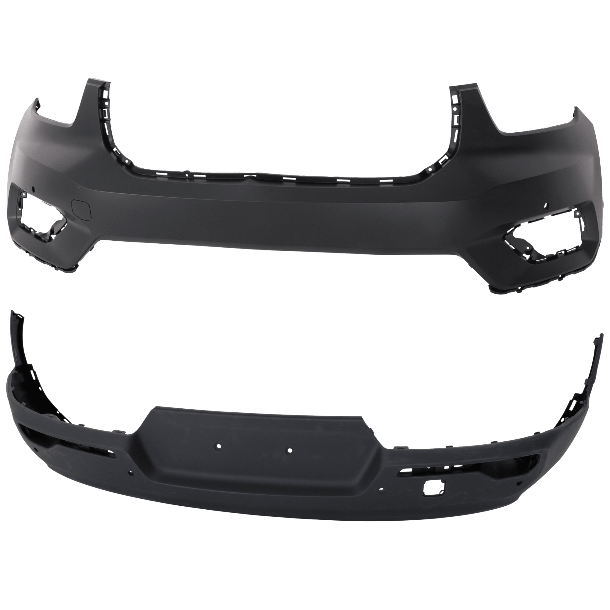 AM XC40-19-22 FRONT AND REAR BUMPER COVER Front Primed Rear Textured SKU SET RV01030058P B Partslink VO1000244 VO1100189 OEM 31663160-36010644