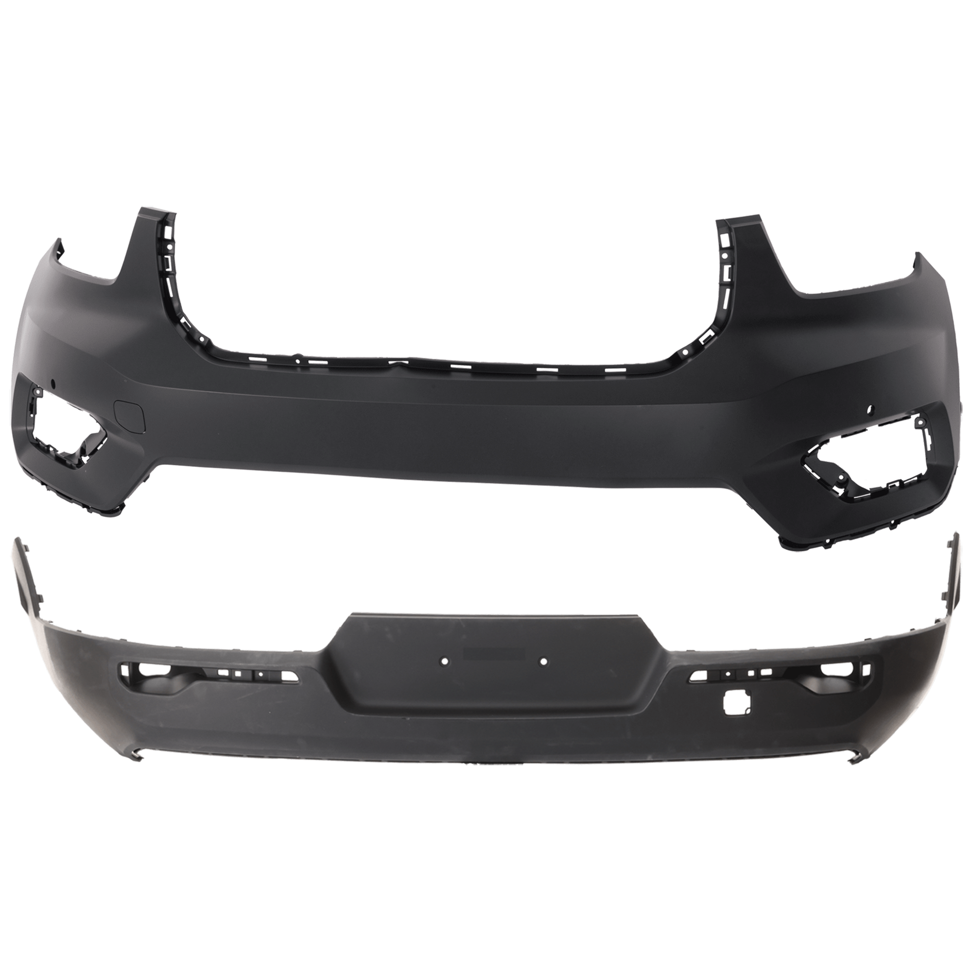 AM XC40-19-22 FRONT AND REAR BUMPER COVER Front Primed Rear Textured SKU SET RV01030058P C Partslink VO1000244 VO1100190 OEM 32219798-36011870-36010644