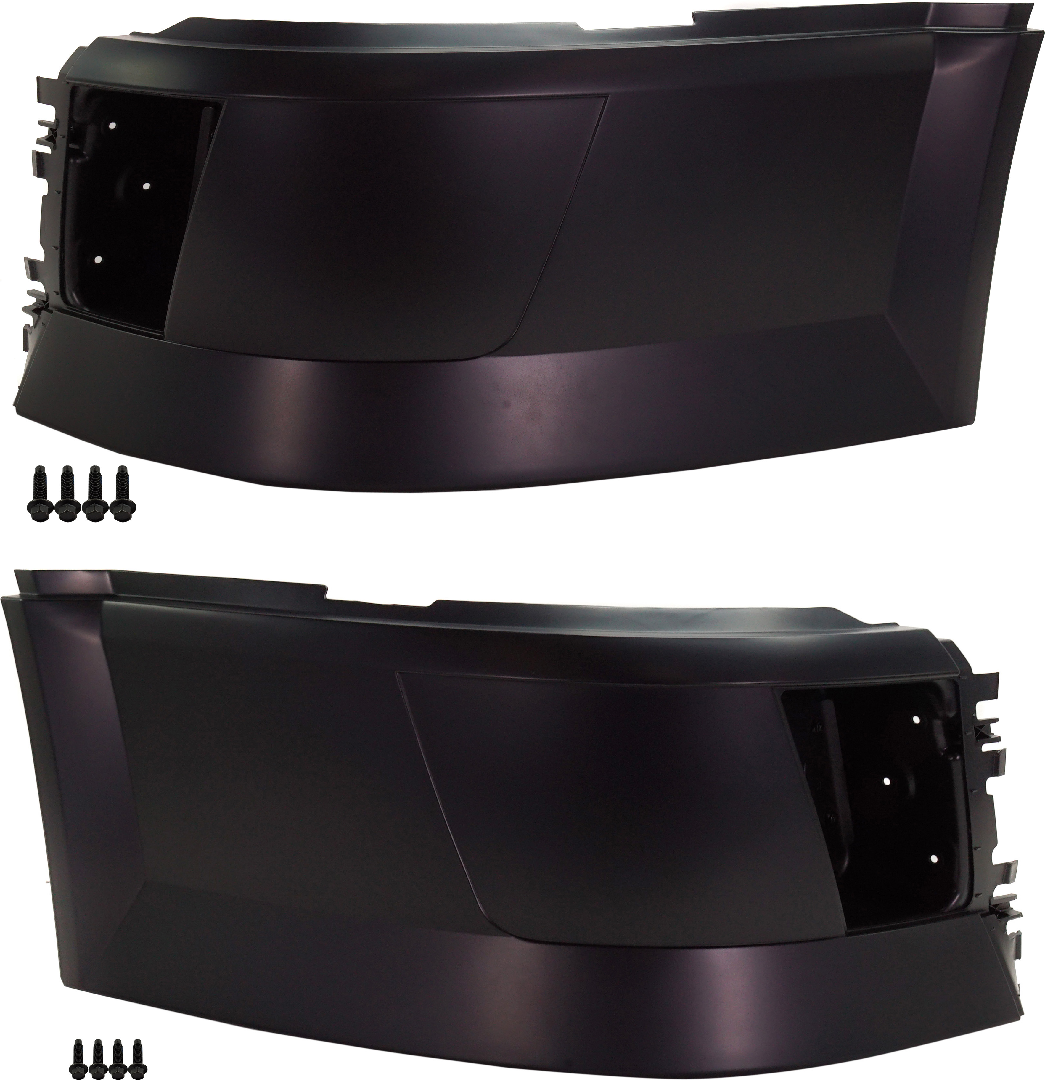 AM VNL VN 04-14 BUMPER END RH AND LH w Fog Light Hole SKU SET RV01110003 HD OEM 82721512-82721510