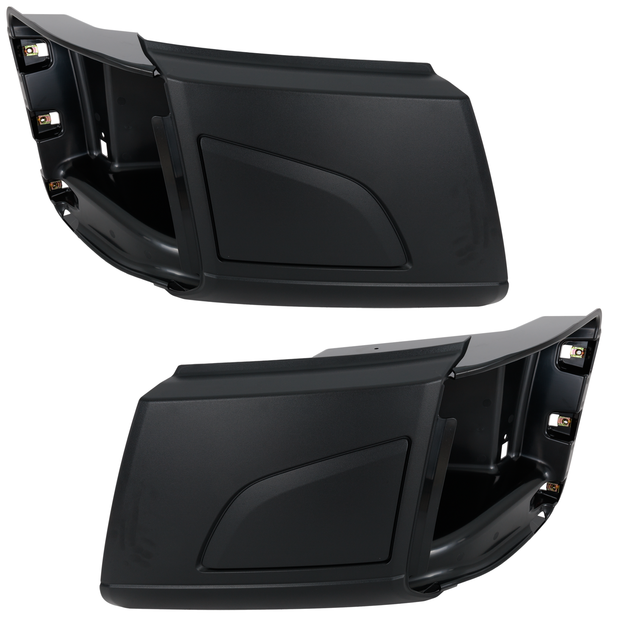 AM VOLVO HD VNL 18-22 FRONT BUMPER END RH AND LH Black w o Fog Lamp Hole SKU SET RV01110017 HD OEM 82750062-82750064