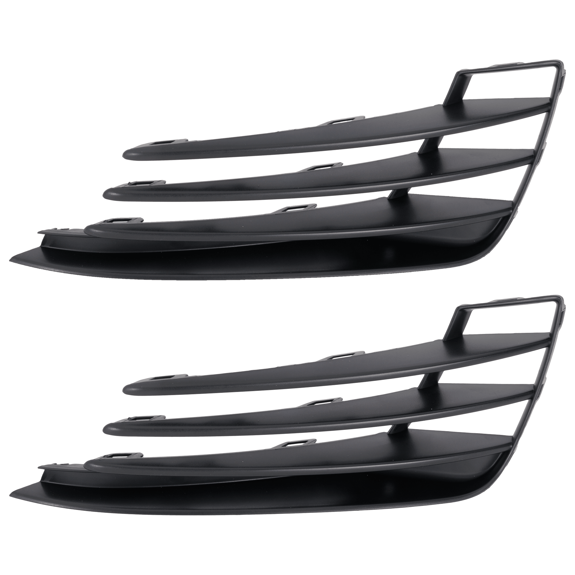 AM GTI 15-17 FRONT BUMPER GRILLE RH AND LH Outer Textured Black w Fog Light Holes SKU SET RV01530039 Partslink VW1038138 VW1039138 OEM 5GM853665D9B9-5GM853666D9B9