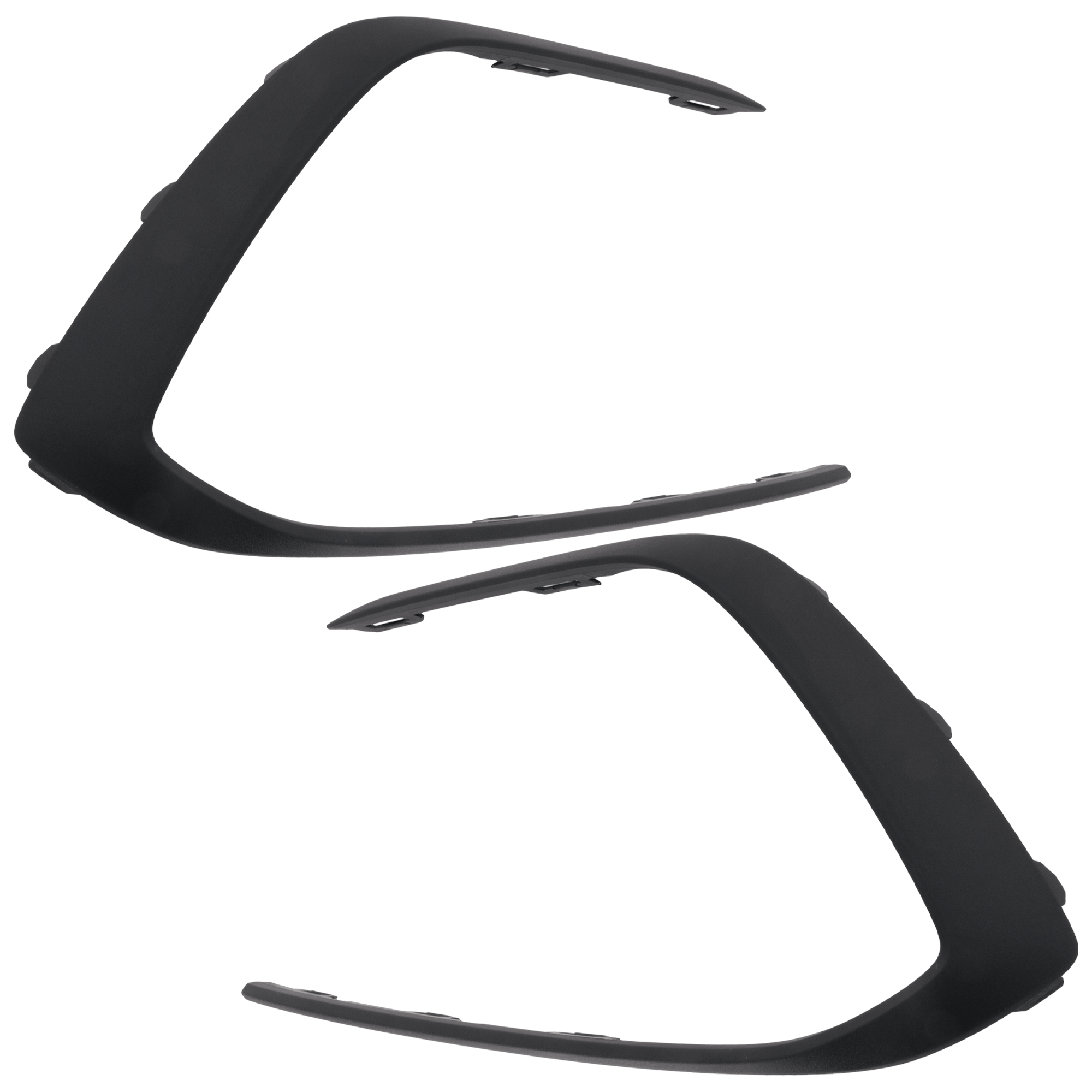 AM GTI 22-23 FRONT BUMPER GRILLE MOLDING RH AND LH Outer Textured Black SKU SET RV01540001 Partslink VW1046118 VW1047118 OEM 5H08537639B9-5H08537649B9