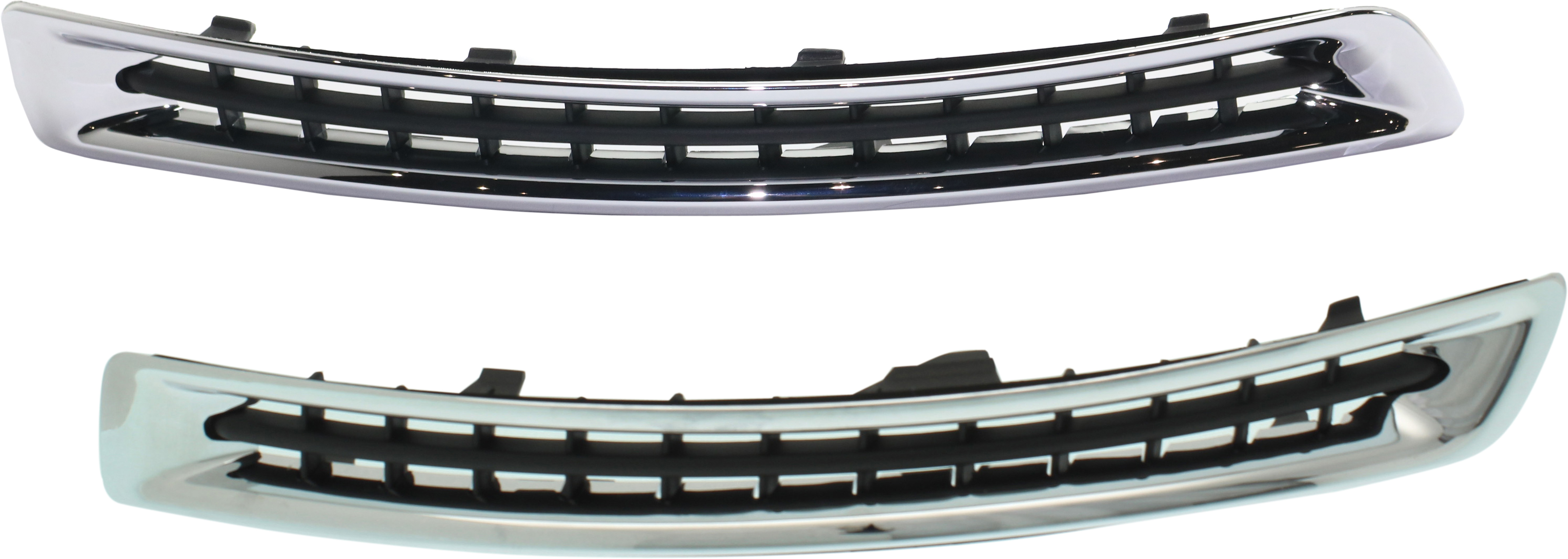 AM XC90-07-14 BUMPER GRILLE RH and LH Outer Chrome Black Ocean Race Edition SKU SET RV01550007 Partslink VO1038110 VO1039110 OEM 307330209-307330217