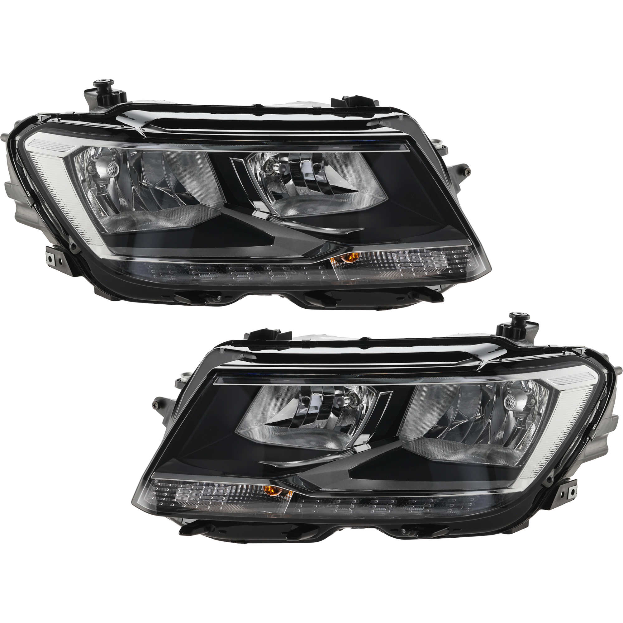 AM TIGUAN 18-21 HEAD LAMP RH AND LH Assembly Halogen w LED Daytime Running Light SKU SET RV10010009 Partslink VW2503169 VW2502169 OEM 5NL941006-5NL941005