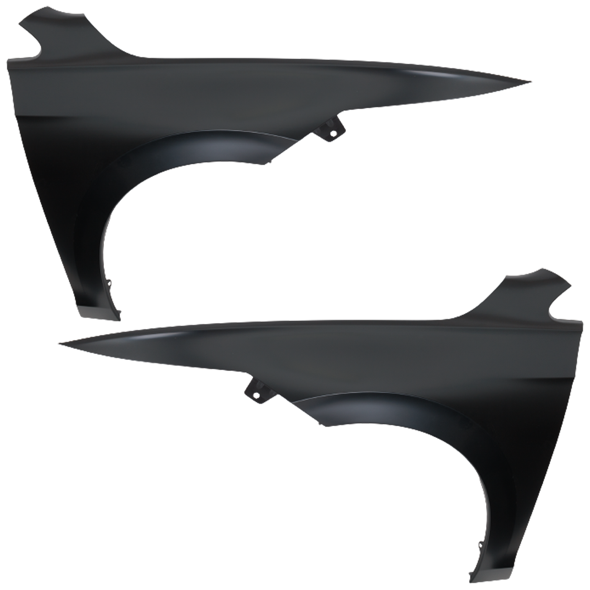 AM GOLF 20-21 GTI 22-23 FRONT FENDER RH AND LH Black w o Fog Lamp Hole CAPA SKU SET RV22010023Q Partslink VW1241159C VW1240159C OEM 5H0821022A 5H0821021B