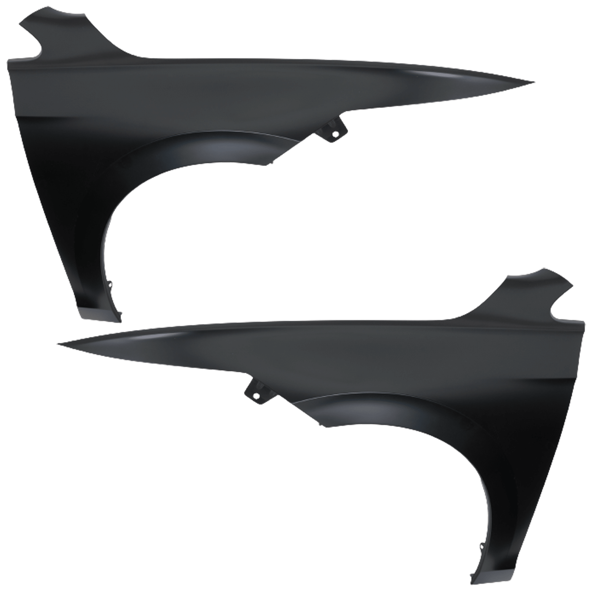 AM GOLF 20-21 GTI 22-23 FRONT FENDER RH AND LH Black w o Fog Lamp Hole SKU SET RV22010023 Partslink VW1241159 VW1240159 OEM 5H0821022A 5H0821021B