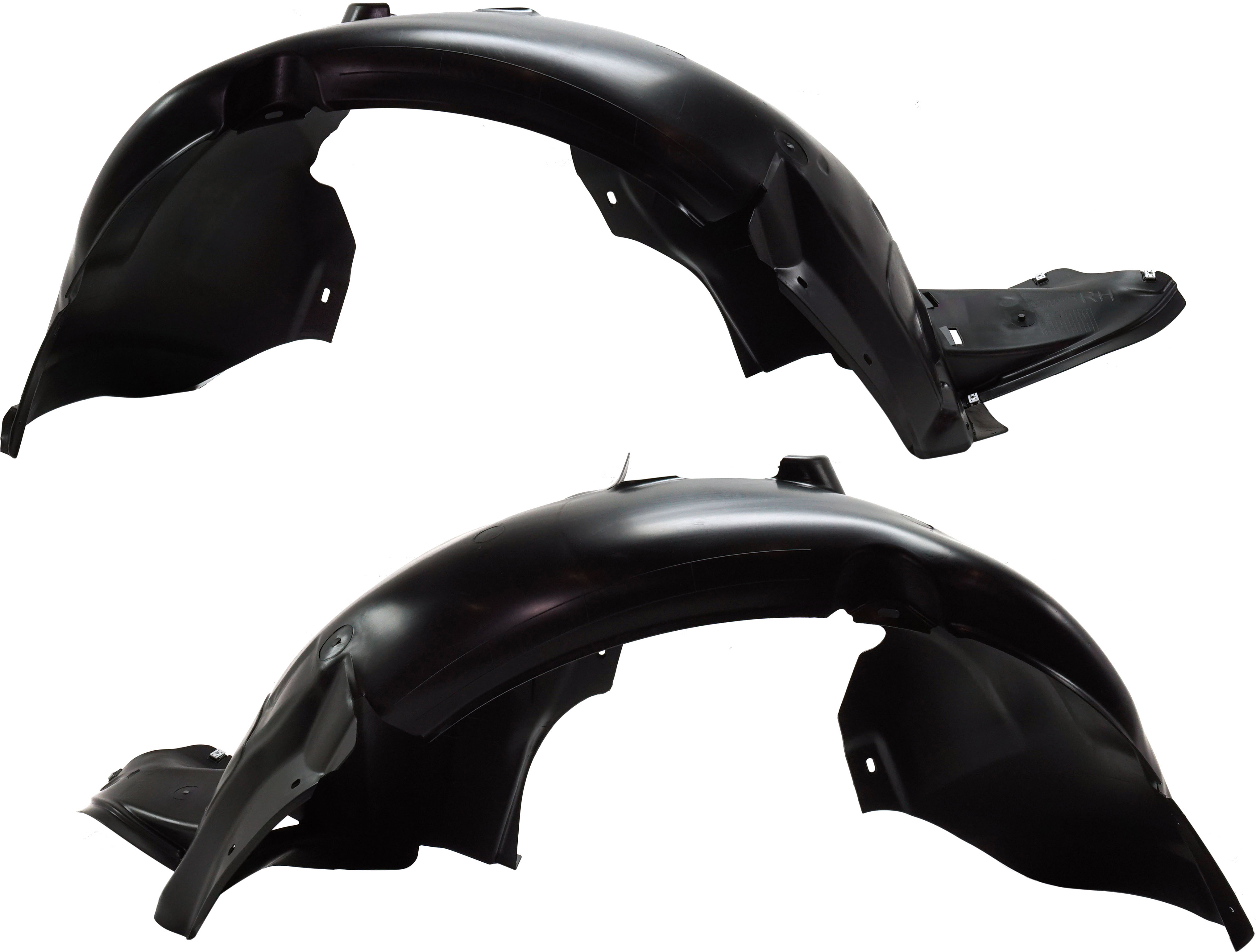 AM JETTA 15-18 FRONT FENDER LINER RH AND LH w o Fog Light Holes Exc. GLI Hybrid Models SKU SET RV22210011 Partslink VW1249136 VW1248136 OEM 5C6805912M 5C6805911M