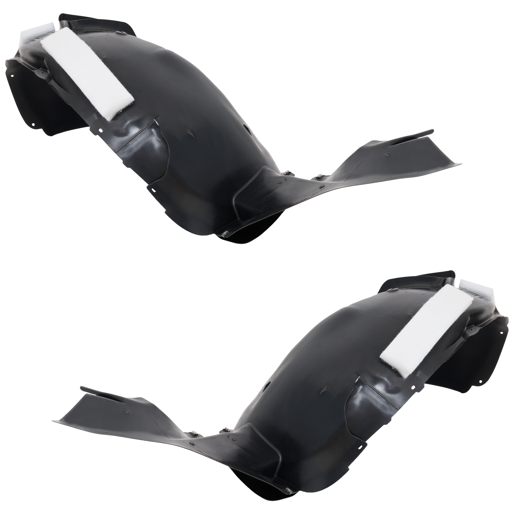 AM TIGUAN 09-17 FRONT FENDER LINER RH AND LH Polyethylene Injection Form w Insulation Foam Type 3 SKU SET RV22210033 Partslink VW1248154 VW1249154 OEM 5N0805911D 5N0805912D