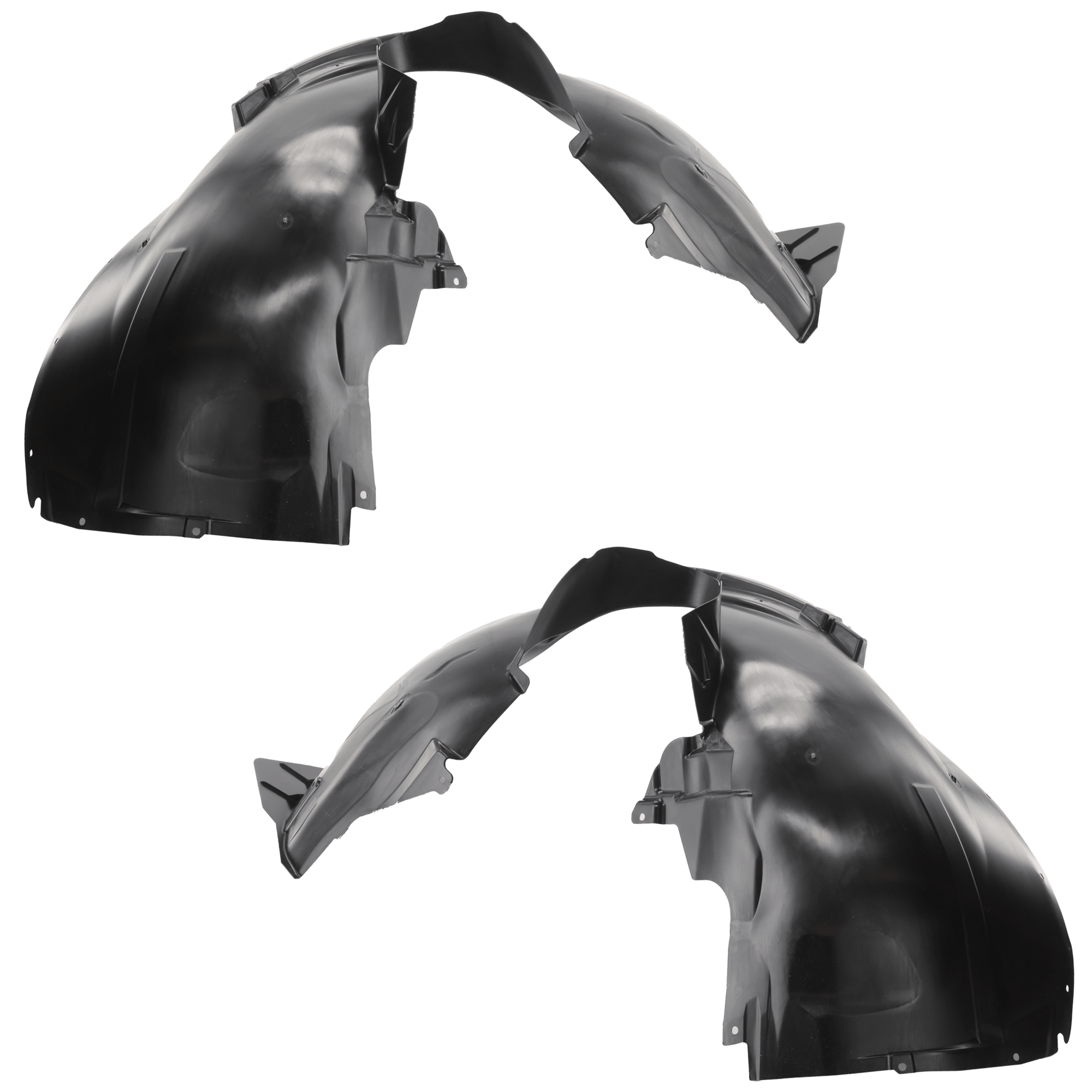 AM XC60-18-24 FRONT FENDER LINER RH AND LH Injection Form w o Insulation Foam SKU SET RV22210053 Partslink VO1248123 VO1249123 OEM 32372420-32372422