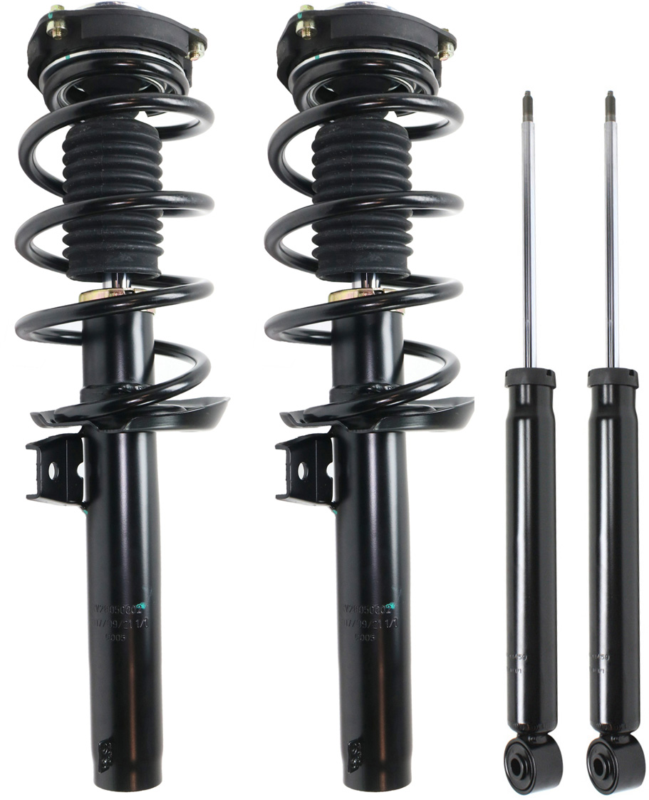 AM GOLF 10-14 JETTA 05-18 FRONT AND REAR SHOCK AND FULLY LOADED STRUT RH AND LH Gas Charged Twin tube Set of 4 SKU SET RV28050002-4 OEM 172311-872212-3335576-50172311