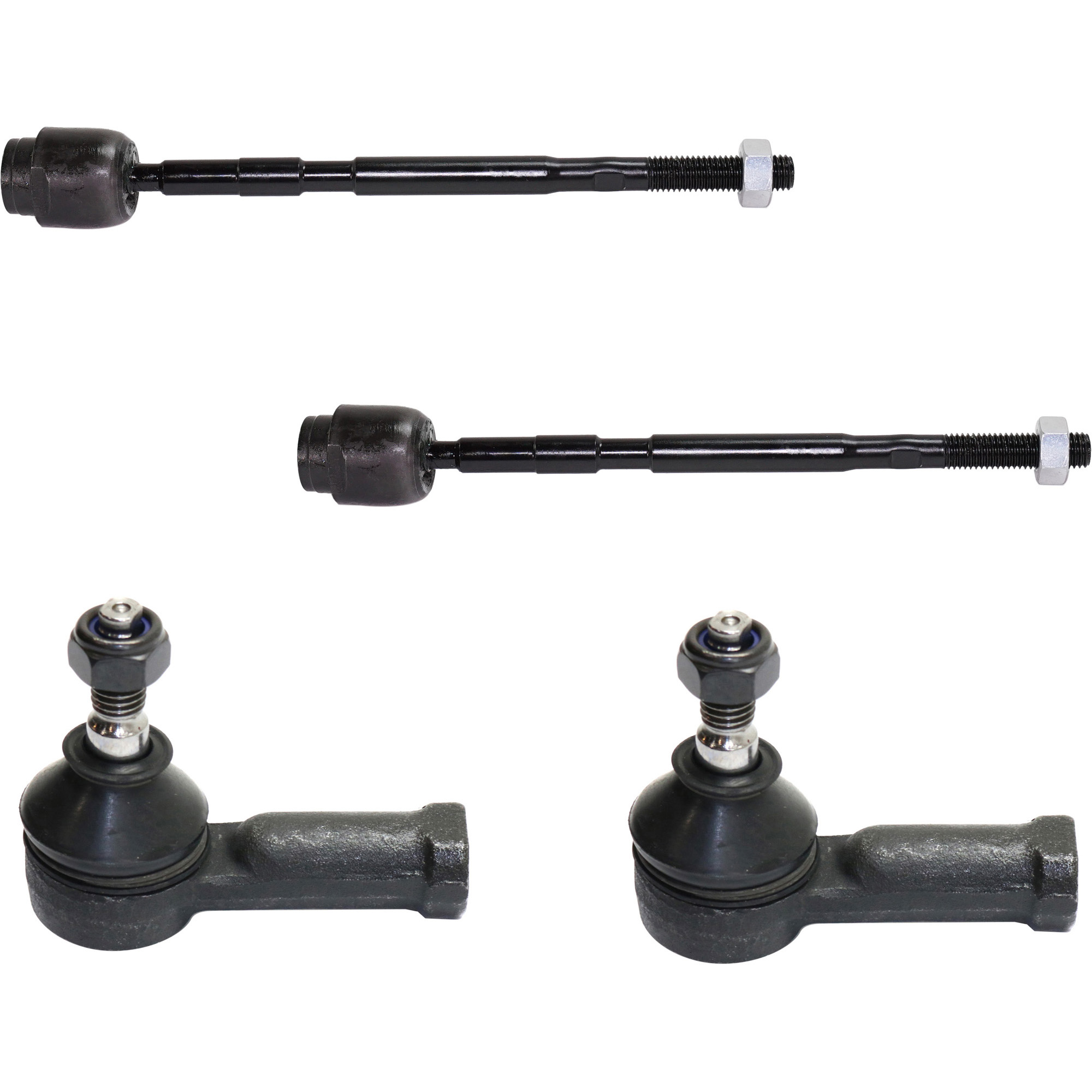 AM VOLVO 244-245-75-87 VOLVO 262-76-81 VOLVO 264-76-82 VOLVO 265-76-81 FRONT TIE ROD RH AND LH Inner and Outer Set of 4 SKU SET RV28210047-4 OEM 120-565-863-516-944