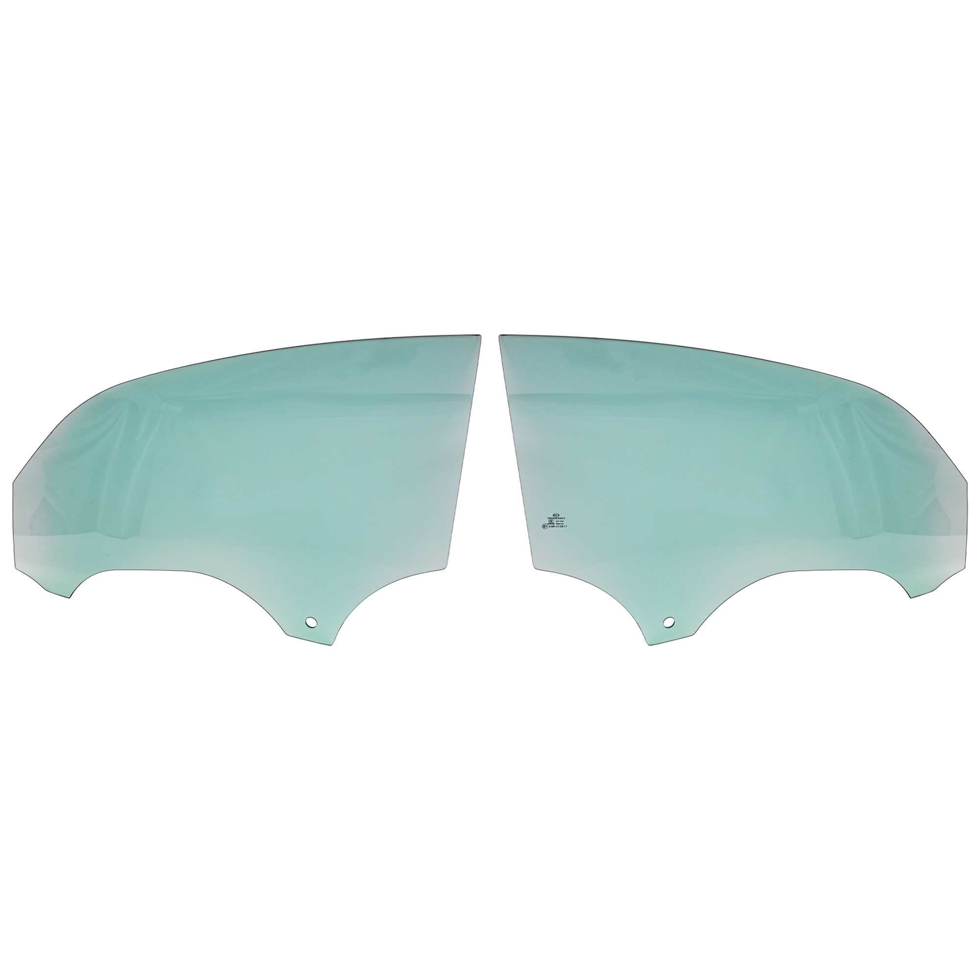 AM BEETLE 12-19 FRONT DOOR GLASS RH AND LH Green Tint w Solar SKU SET RV48010009 OEM 5C5845201-5C5845202