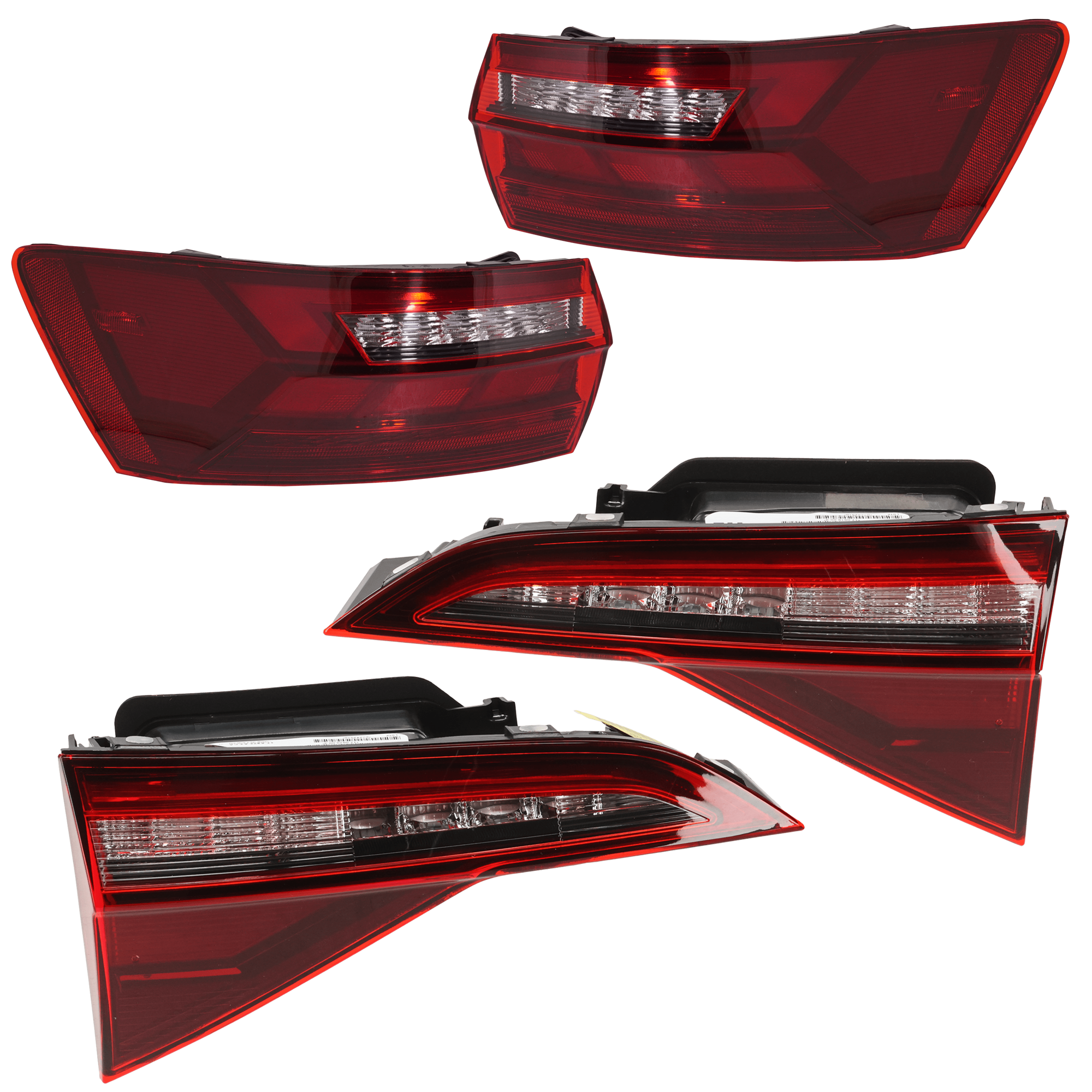 AM JETTA 20-23 TAIL LAMP RH AND LH Inner and Outer Assembly LED CAPA SKU SET RV73010035AQ 4 Partslink VW2802123C VW2803123C VW2804133C VW2805133C OEM 17A945093B 17A945094A 17A94509