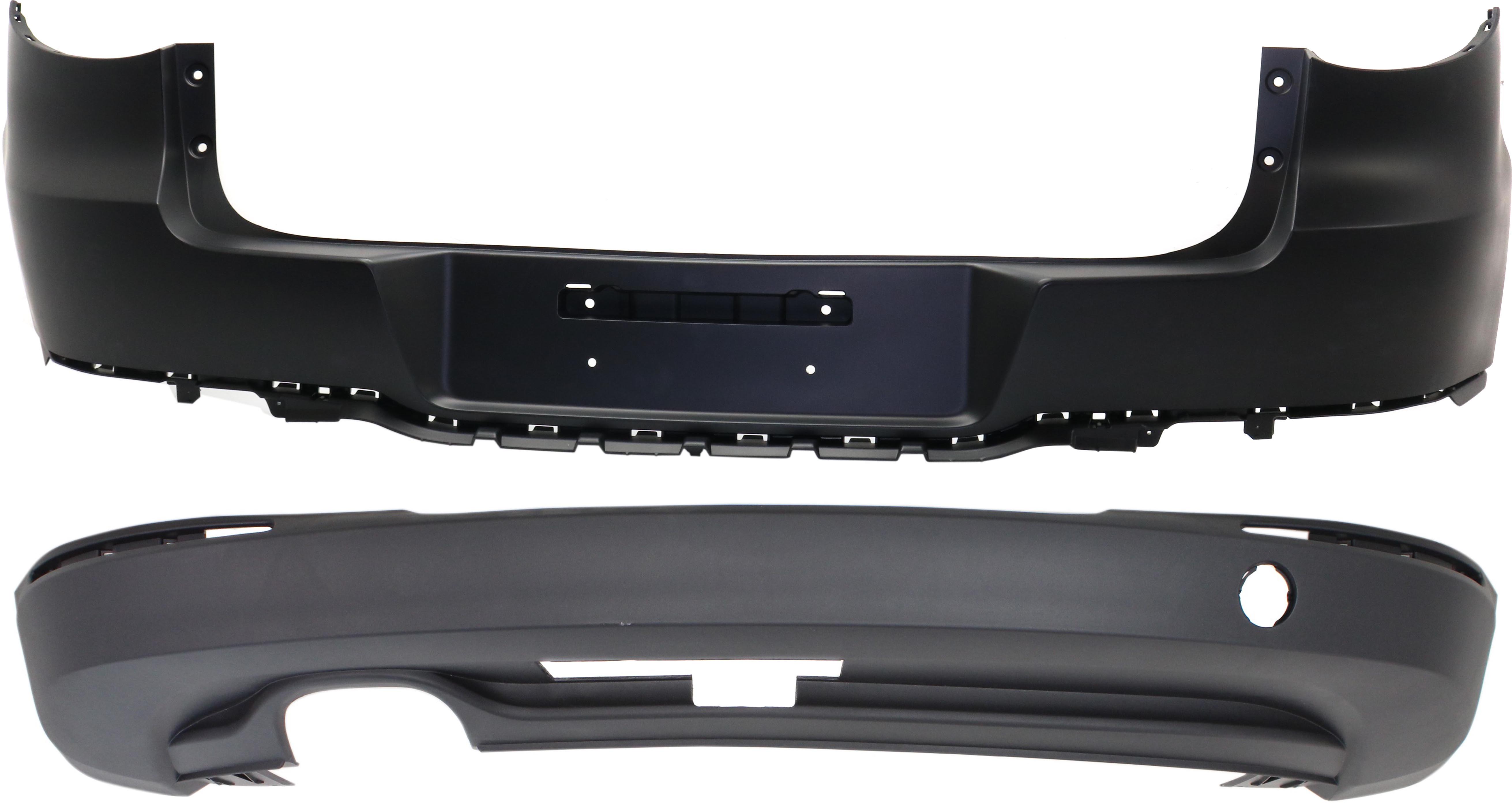 AM TIGUAN 09-11 REAR BUMPER COVER Upper and Lower CAPA SKU SET RV76010003Q 2 Partslink VW1100174C VW1115104C OEM 5N0807421CGRU 5N0807521F9B9