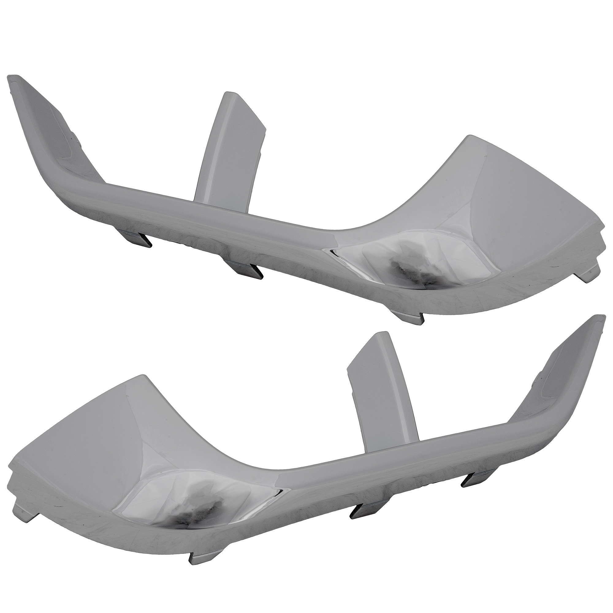 AM ATLAS CROSS SPORT 20-23 REAR BUMPER MOLDING RH AND LH 2 pc kit Exhaust Tail Pipe Tip Chrome SKU SET RV76350013 Partslink VW1146109 VW1147109 OEM 3CM807833A2ZZ 3CM807834A2ZZ