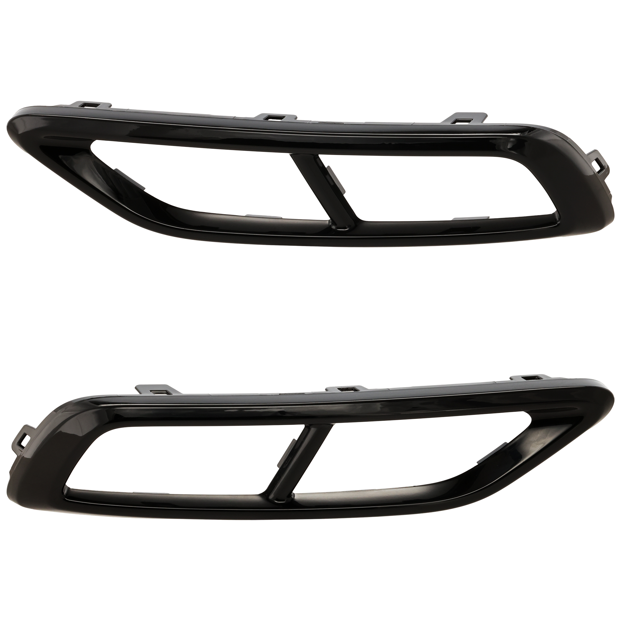 AM TIGUAN 22-24 REAR BUMPER MOLDING RH AND LH Tail Pipe Cover Gloss Black Comfort R Line Black SE R Line Black Models SKU SET RV76350025 Partslink VW1146118 VW1147118 OEM 5NN807833D041-5NN807834D041