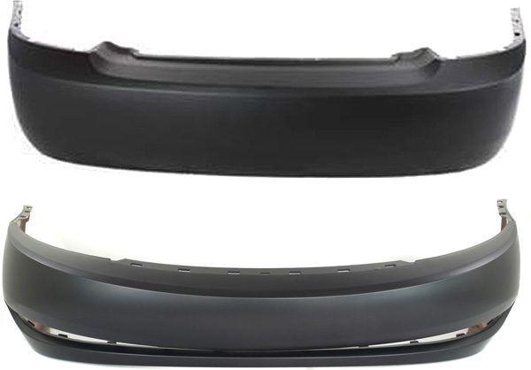 AM ION 03-04 FRONT AND REAR BUMPER COVER Primed Sedan SKU SET S010316P 2 Partslink GM1000689 GM1100666 OEM 22707538-22698403