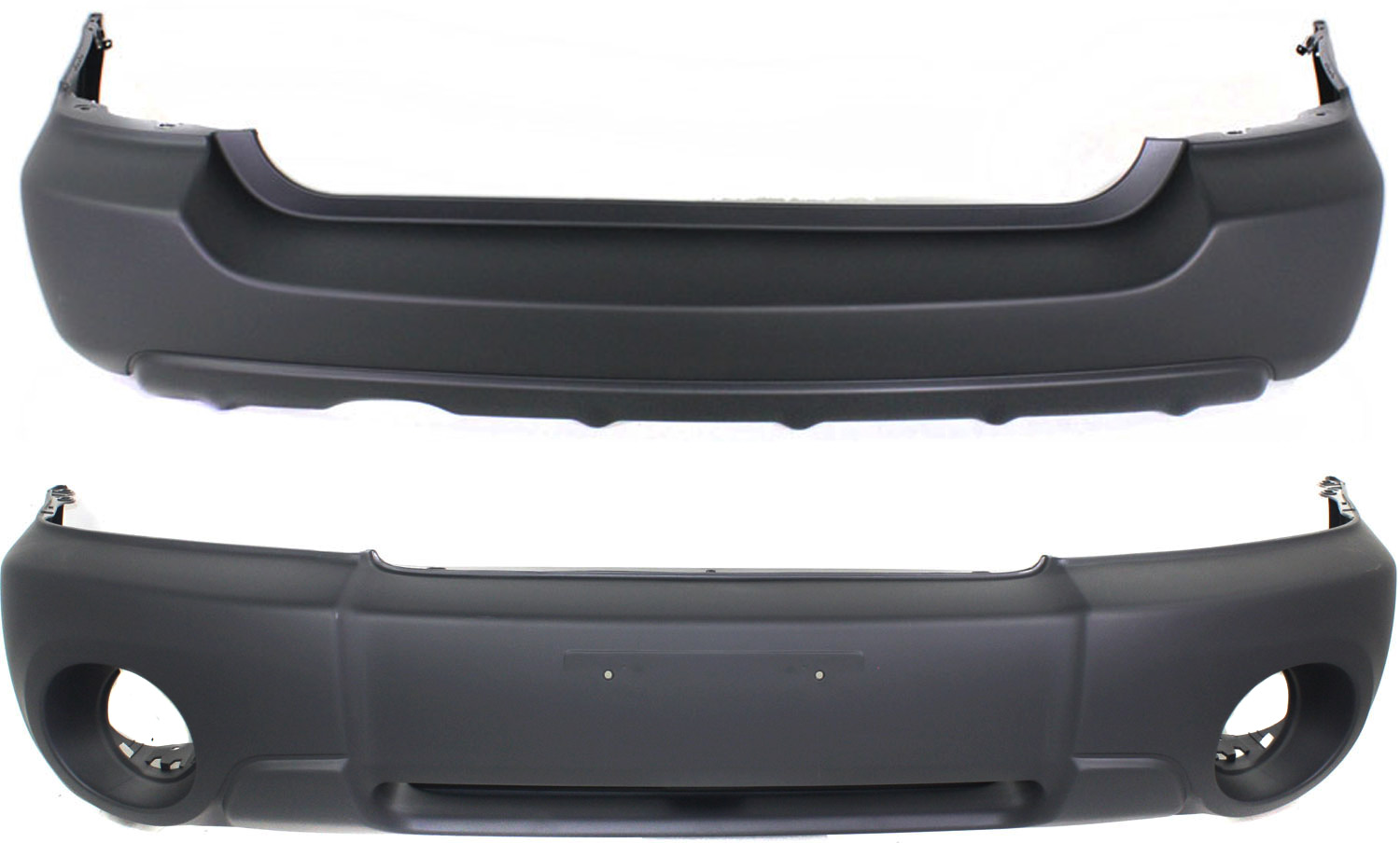 AM FORESTER 03-05 FRONT AND REAR BUMPER COVER Textured X Model SKU SET S010318-2 Partslink SU1000142 SU1100145 OEM 57703SA020MC 57703SA101MC