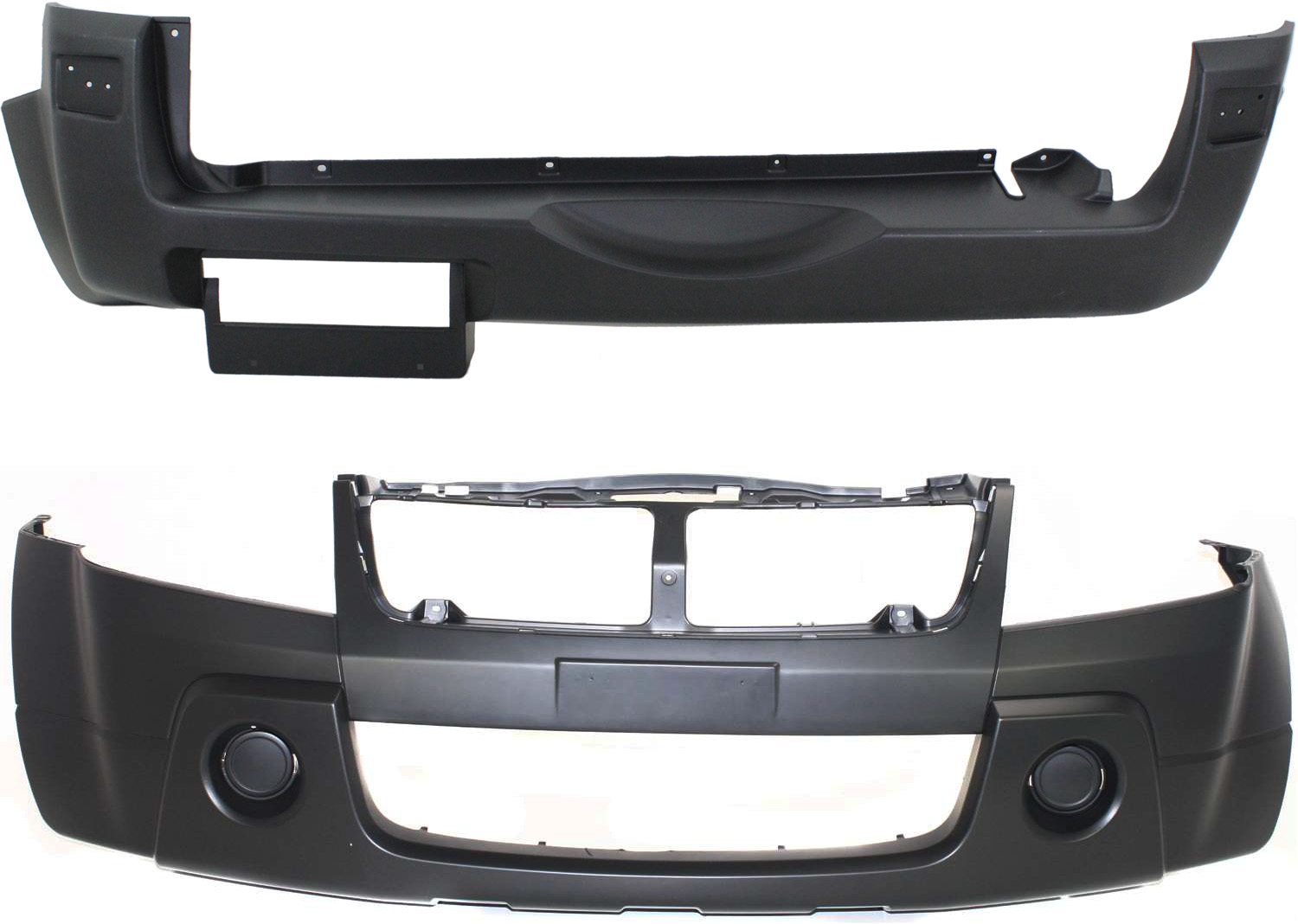 AM GRAND VITARA 06-08 FRONT AND REAR BUMPER COVER Primed SKU SET S010325P 2 Partslink SZ1000132 SZ1100135 OEM 7170065841T2G 7180065832T2G