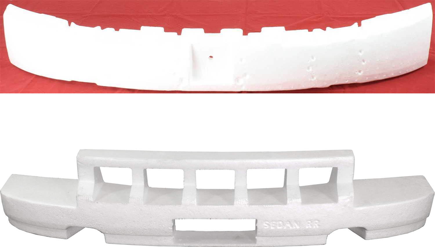 AM ION 03-07 FRONT AND REAR BUMPER ABSORBER Impact Sedan SKU SET S011706 Partslink GM1070240 GM1170202 OEM 15253247-22734110