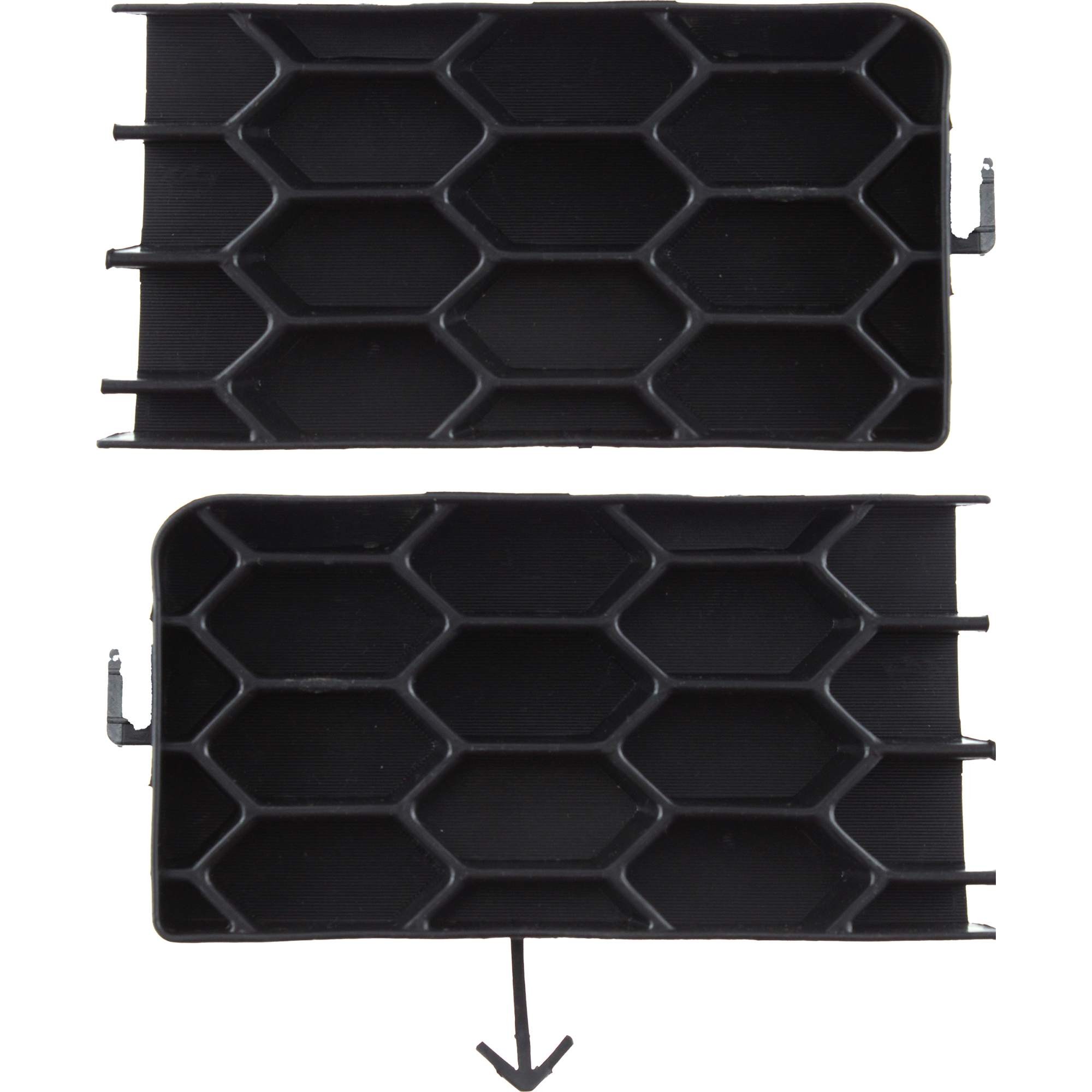 AM XB 04-06 FRONT BUMPER GRILLE RH AND LH Outer Plastic Textured Black SKU SET S012701 Partslink SC1027100 SC1026100 OEM 5213352051-5213452051