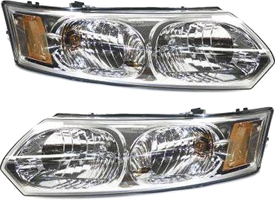 AM ION 03-07 HEAD LAMP RH AND LH Assembly Halogen Sedan CAPA SKU SET S100107Q Partslink GM2502231C GM2503231C OEM 15919399-15919400