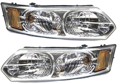 AM ION 03-07 HEAD LAMP RH AND LH Assembly Halogen Sedan SKU SET S100107 Partslink GM2502231 GM2503231 OEM 15919399-15919400