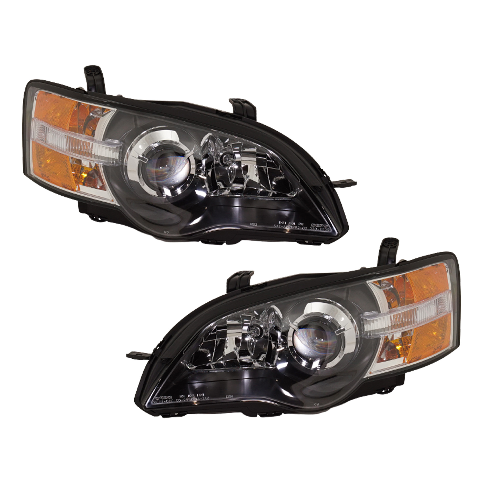 AM LEGACY 05-07 OUTBACK 05-05 HEAD LAMP RH AND LH Assembly Halogen CAPA SKU SET S100153Q Partslink SU2502116C SU2503116C OEM 84001AG11B 84001AG10B