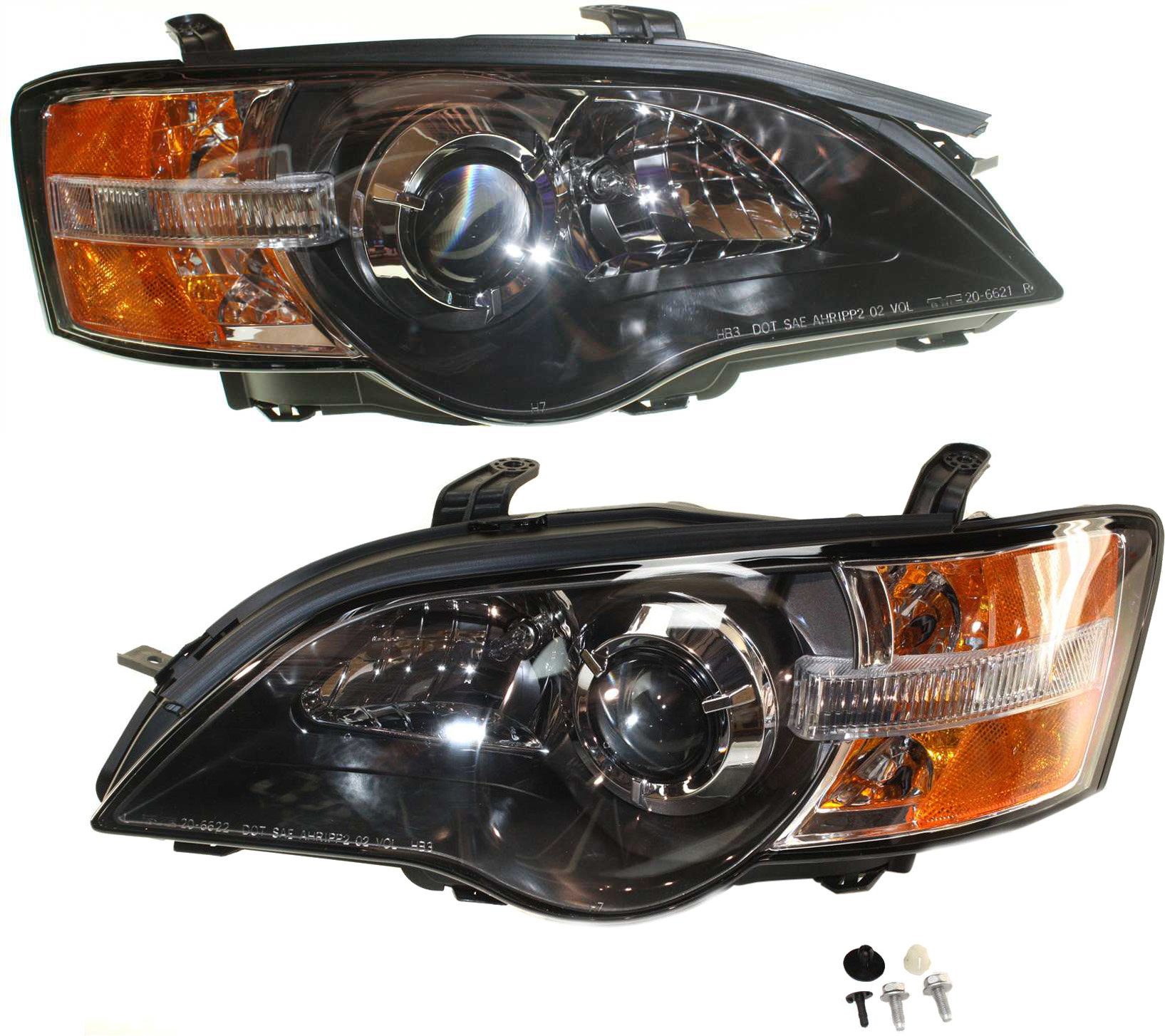 AM LEGACY 05-05 HEAD LAMP RH AND LH Assembly Halogen SKU SET S100153 Partslink SU2502116 SU2503116 OEM 84001AG11B 84001AG10B