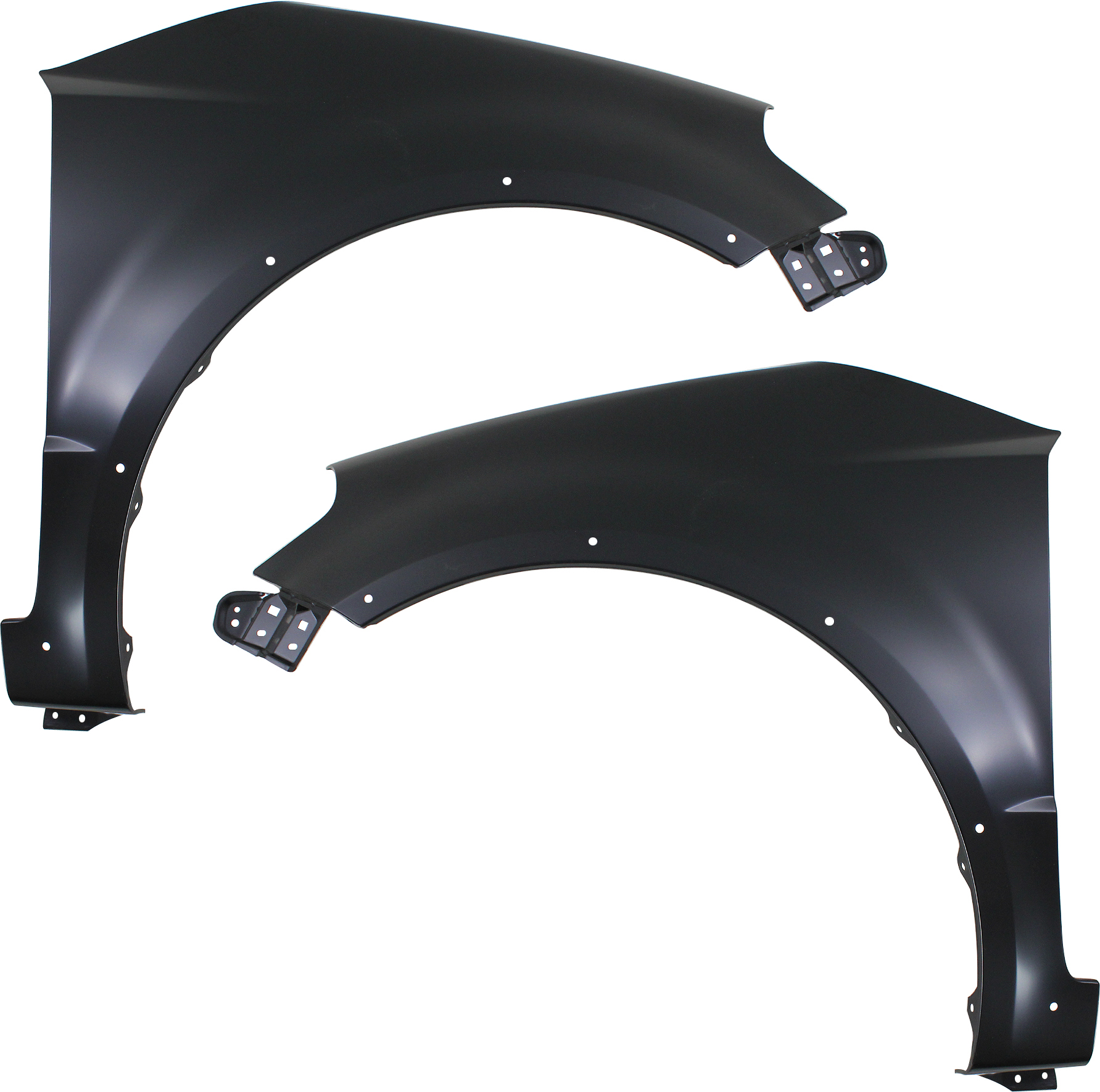 AM SX4-07-13 FRONT FENDER RH AND LH Primed Hatchback w o Signal Lamp w Flare Hole SKU SET S220149 Partslink SZ1241122 SZ1240122 OEM 5760080860-5770080810